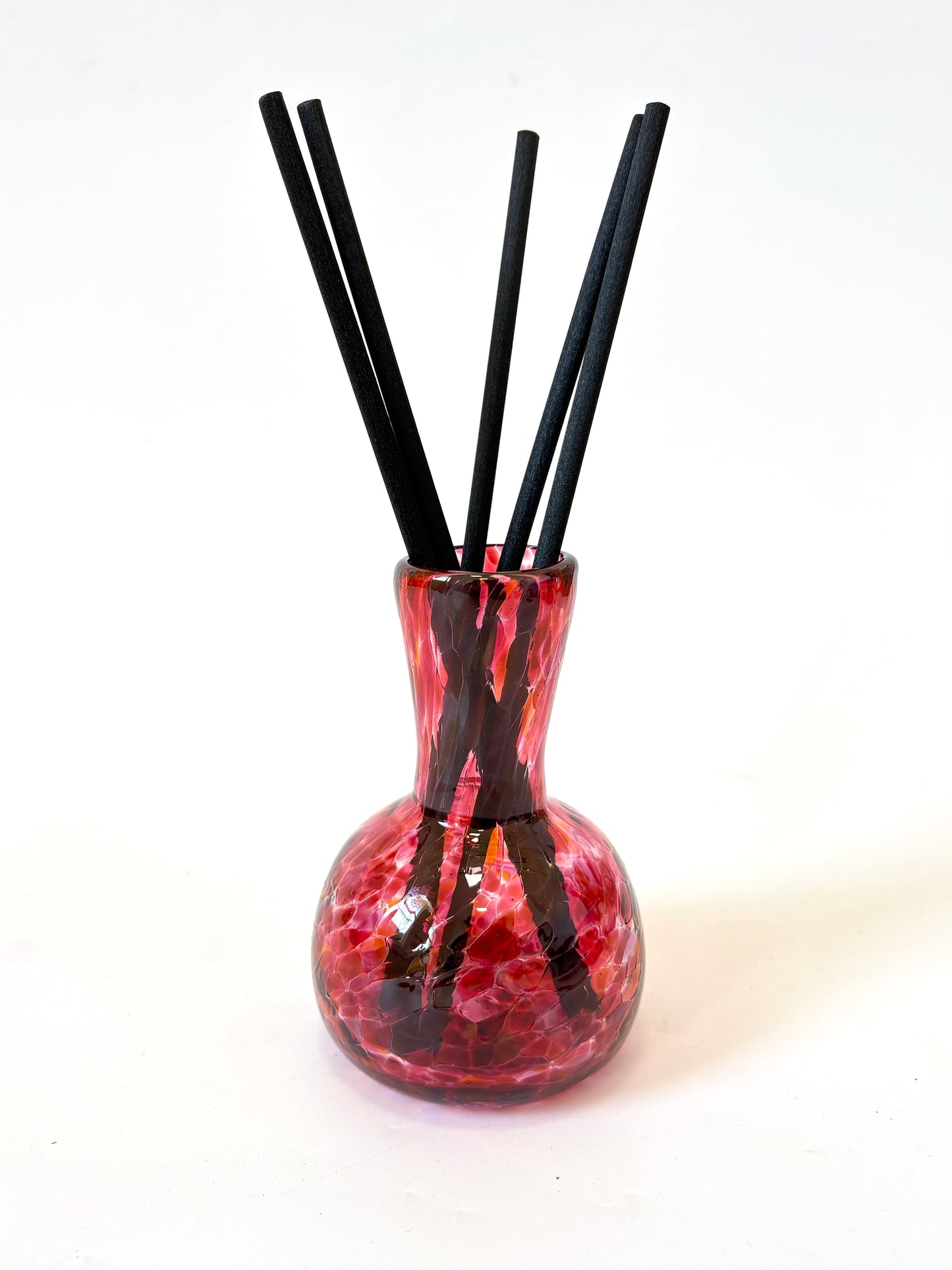 Handblown Glass Diffuser Vase - Red Riot