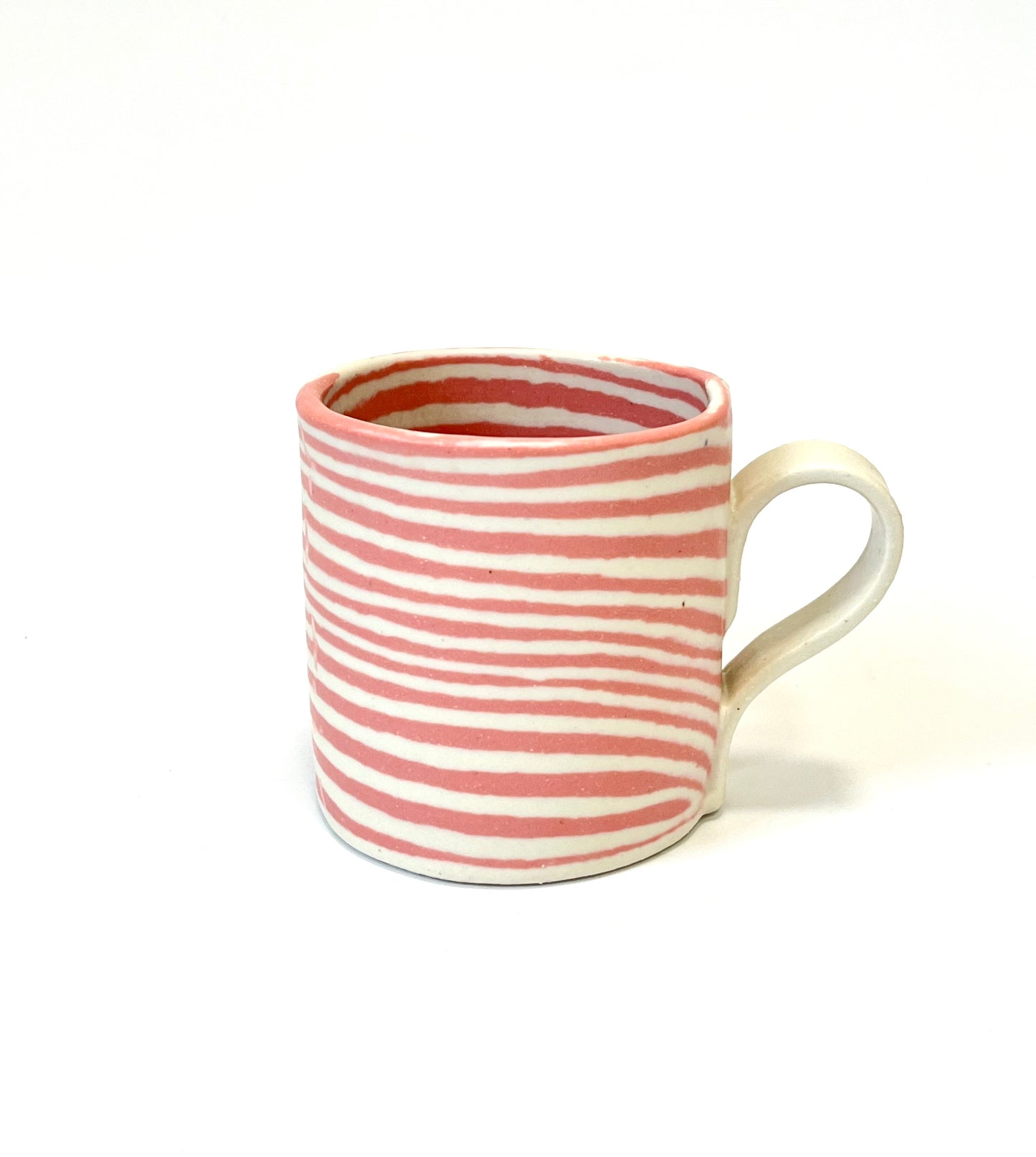 Ceramic Nerikomi Mug - Large - Pink Stripes