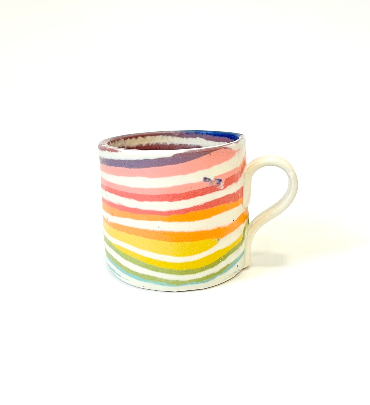 Ceramic Nerikomi Mug - Medium - Rainbow Stripes