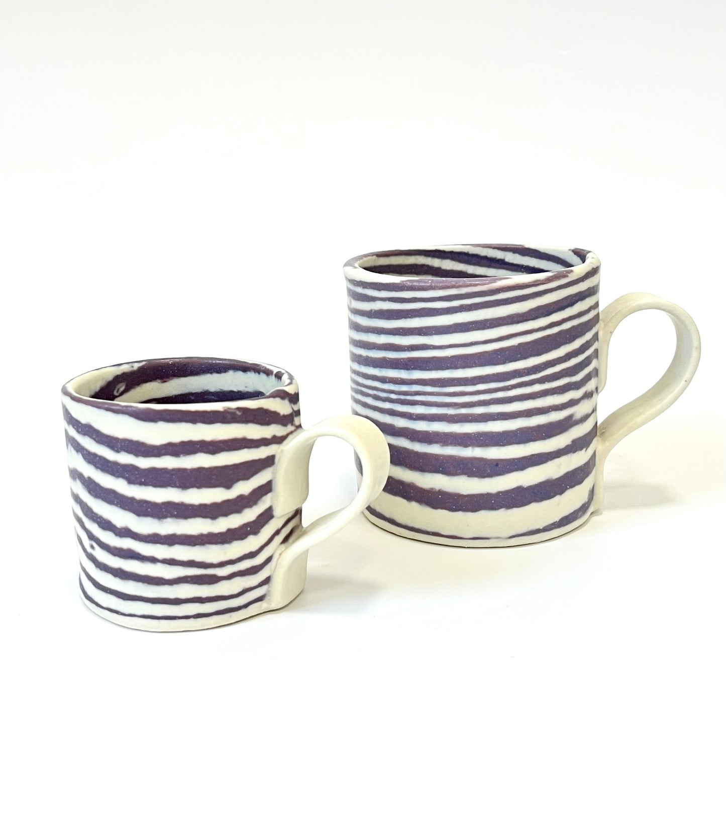 Ceramic Nerikomi Mug - Large - Purple Stripes