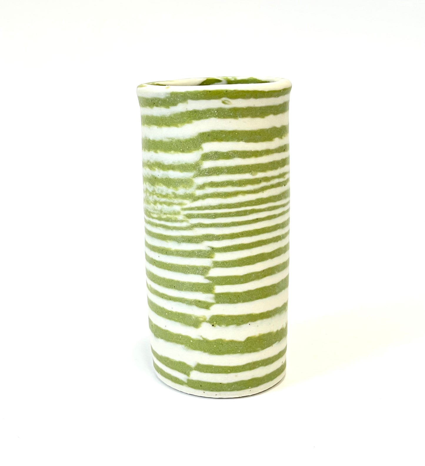 Ceramic Nerikomi Vase - Medium - Light Green