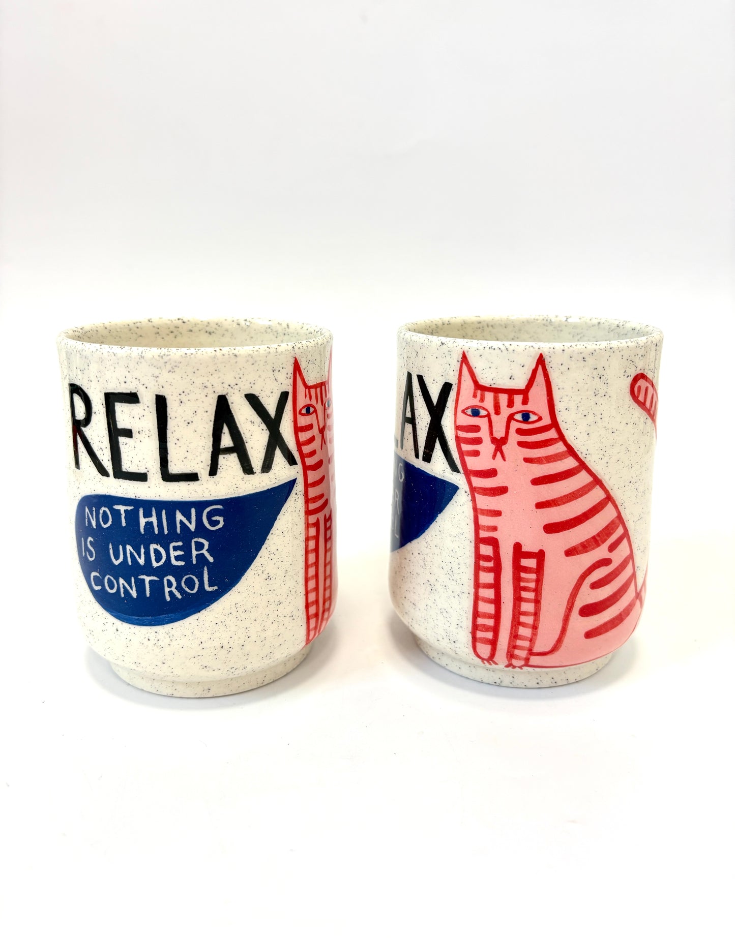 Ceramic Cup by Studio Soph - Relax - Pink Cat