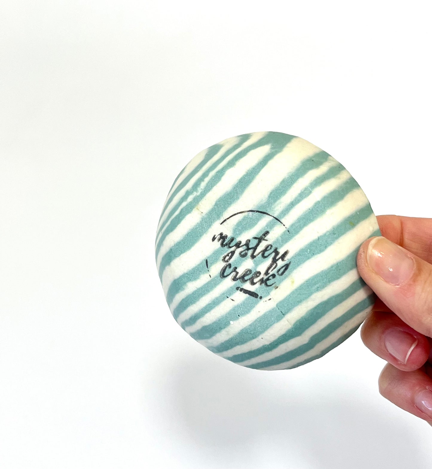 Ceramic Nerikomi Tiny Dish - Turquoise Stripes