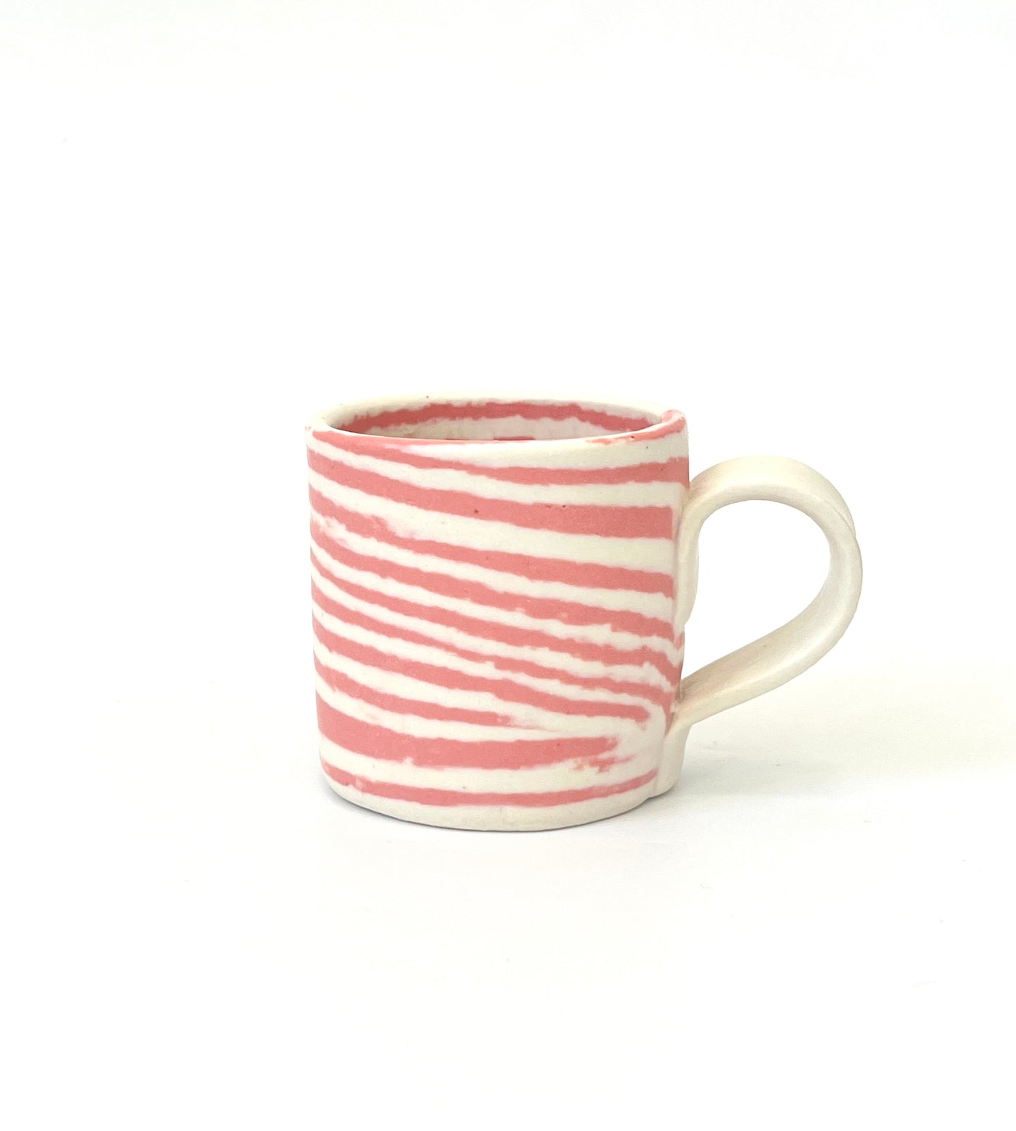 Ceramic Nerikomi Mug - Small - Pink Stripes