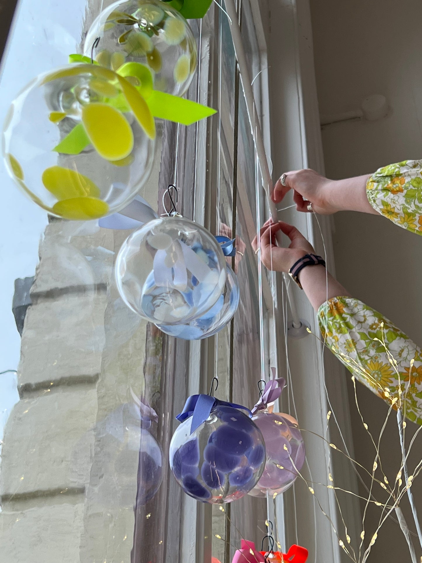 Handblown Glass Bauble - Champagne