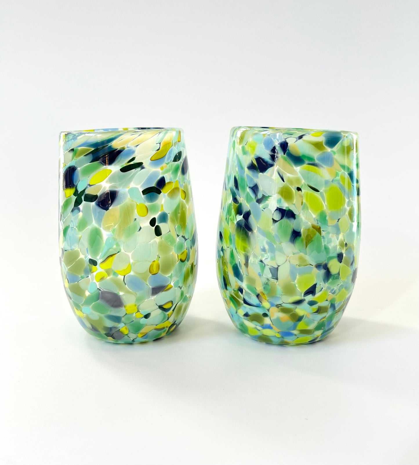 Handblown Glass Tumbler - Forest Lake