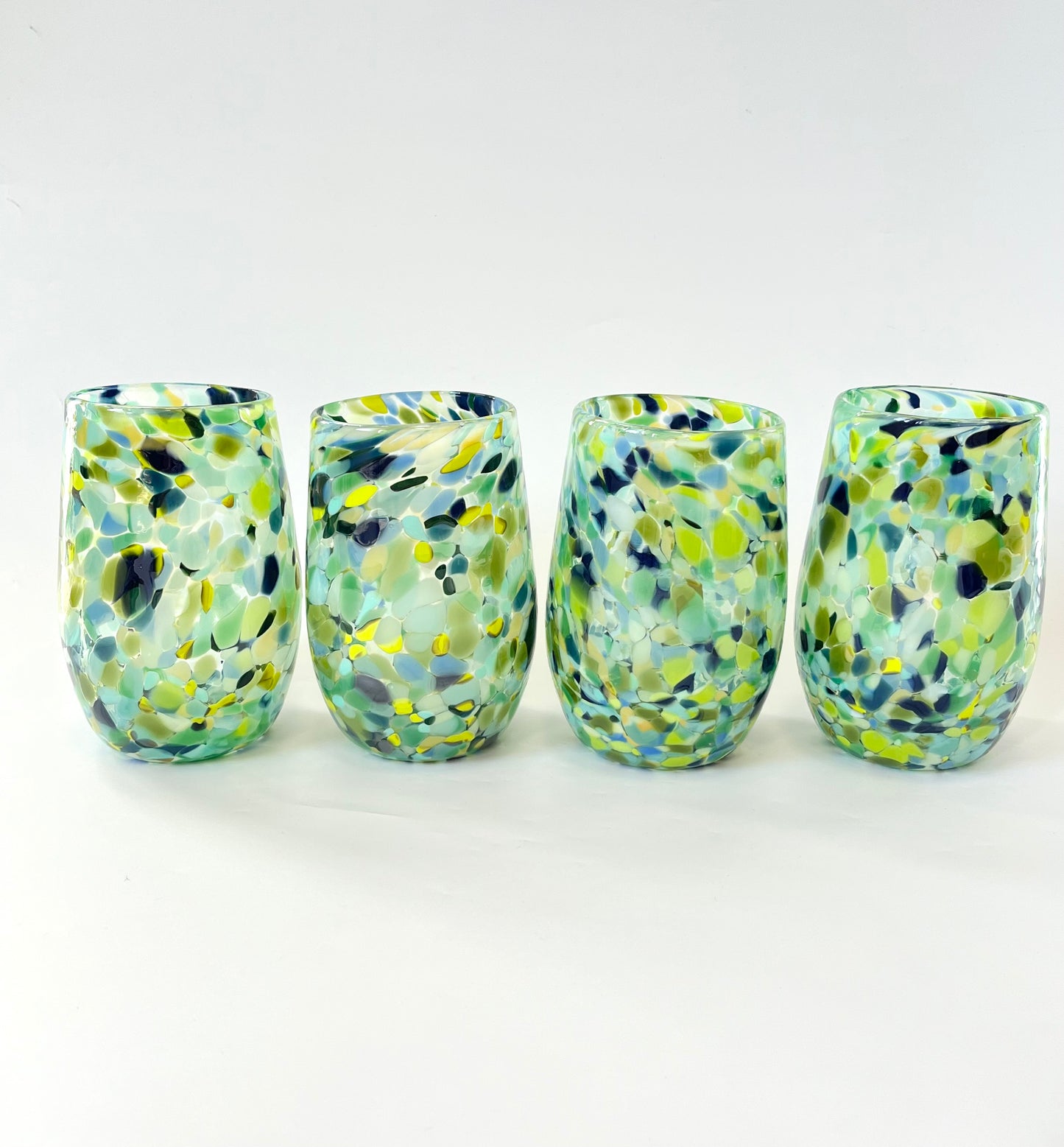 Handblown Glass Tumbler - Forest Lake