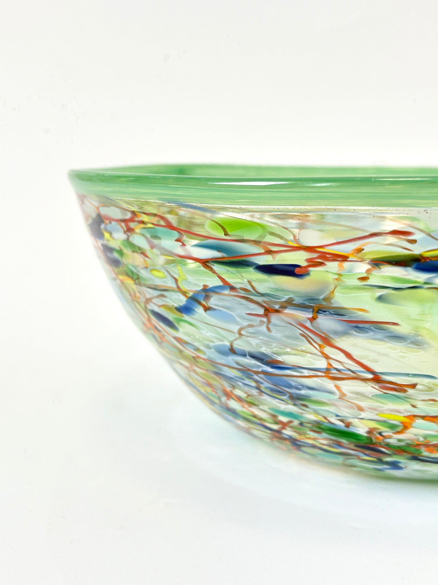 Green Shard Handblown Glass Statement Bowl (22677)