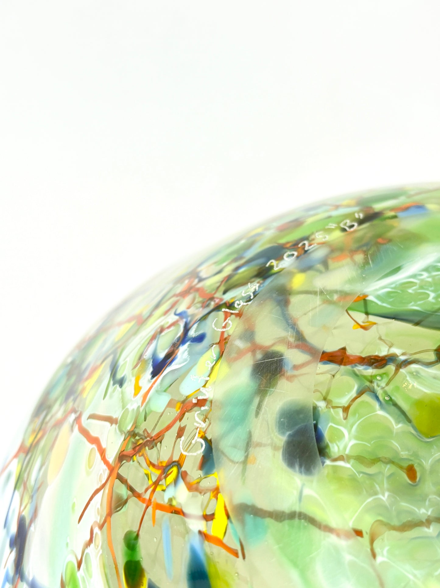 Green Shard Handblown Glass Statement Bowl (22677)