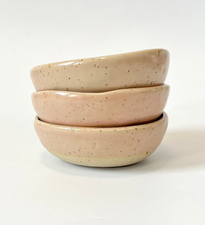 Small Handmade Ceramic Bowl - Pink