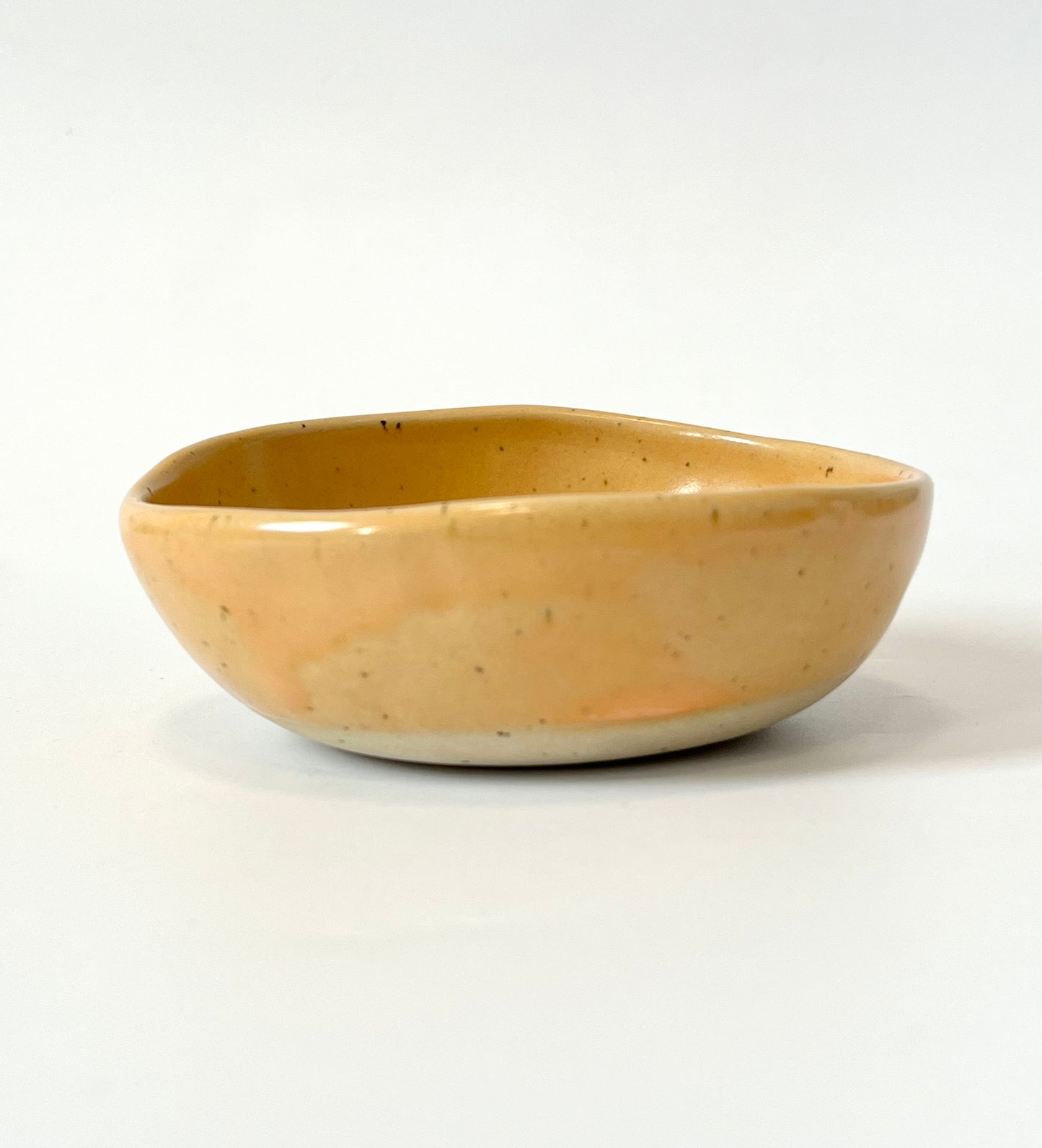 Small Handmade Ceramic Bowl - Peach