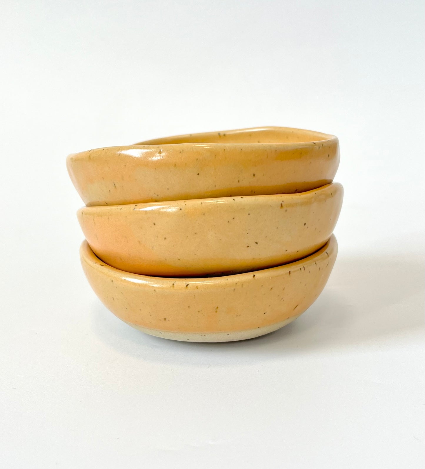 Small Handmade Ceramic Bowl - Peach