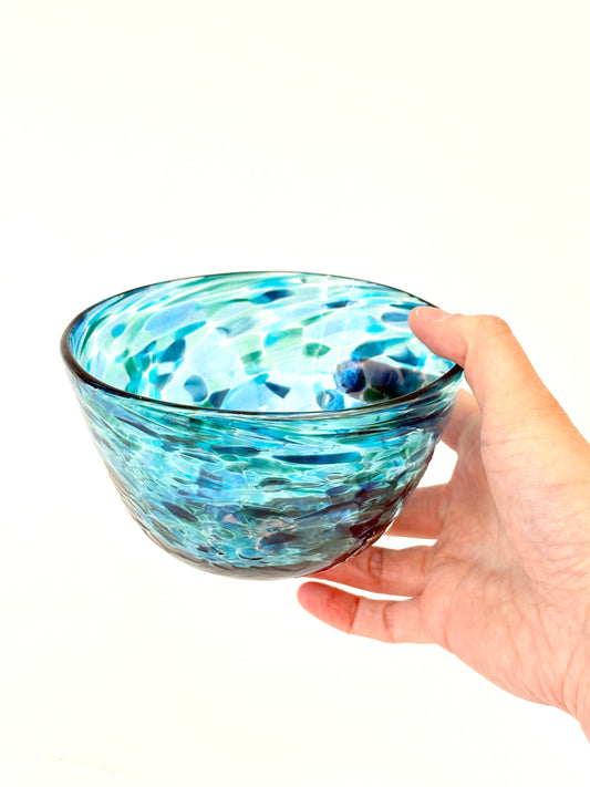 Handblown Glass Lolly Bowl - Ocean