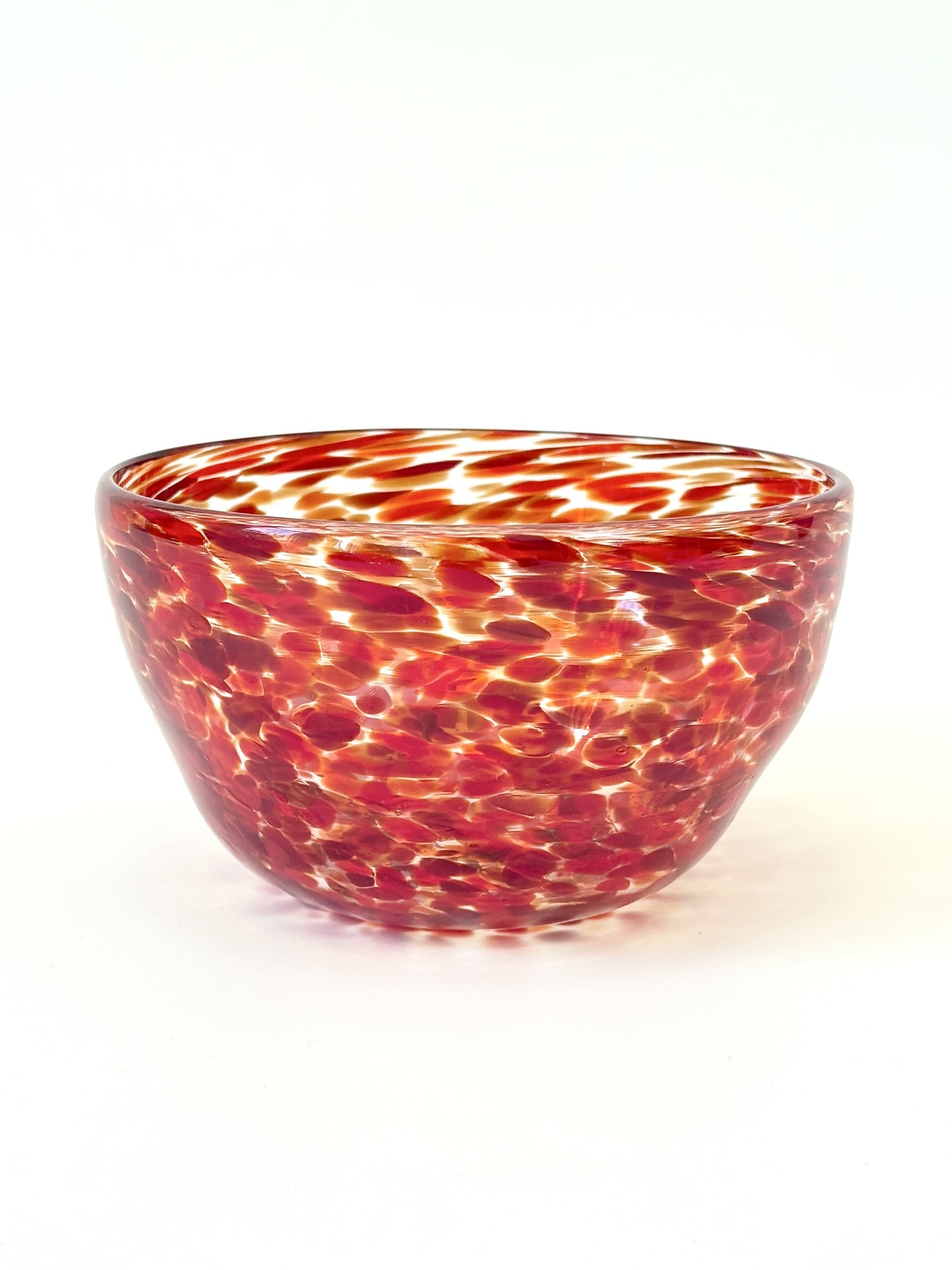 Handblown Glass Lolly Bowl - Reds