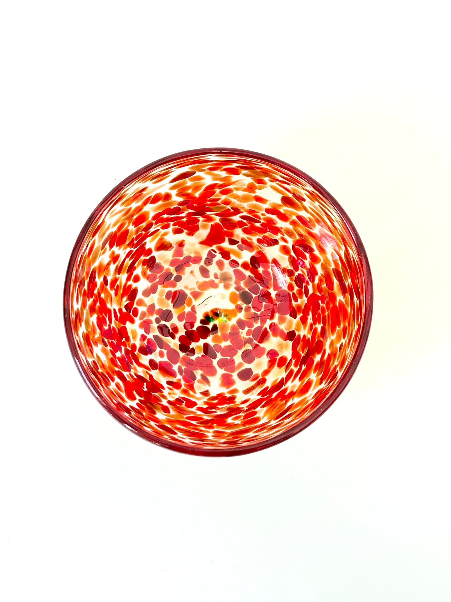 Handblown Glass Lolly Bowl - Reds
