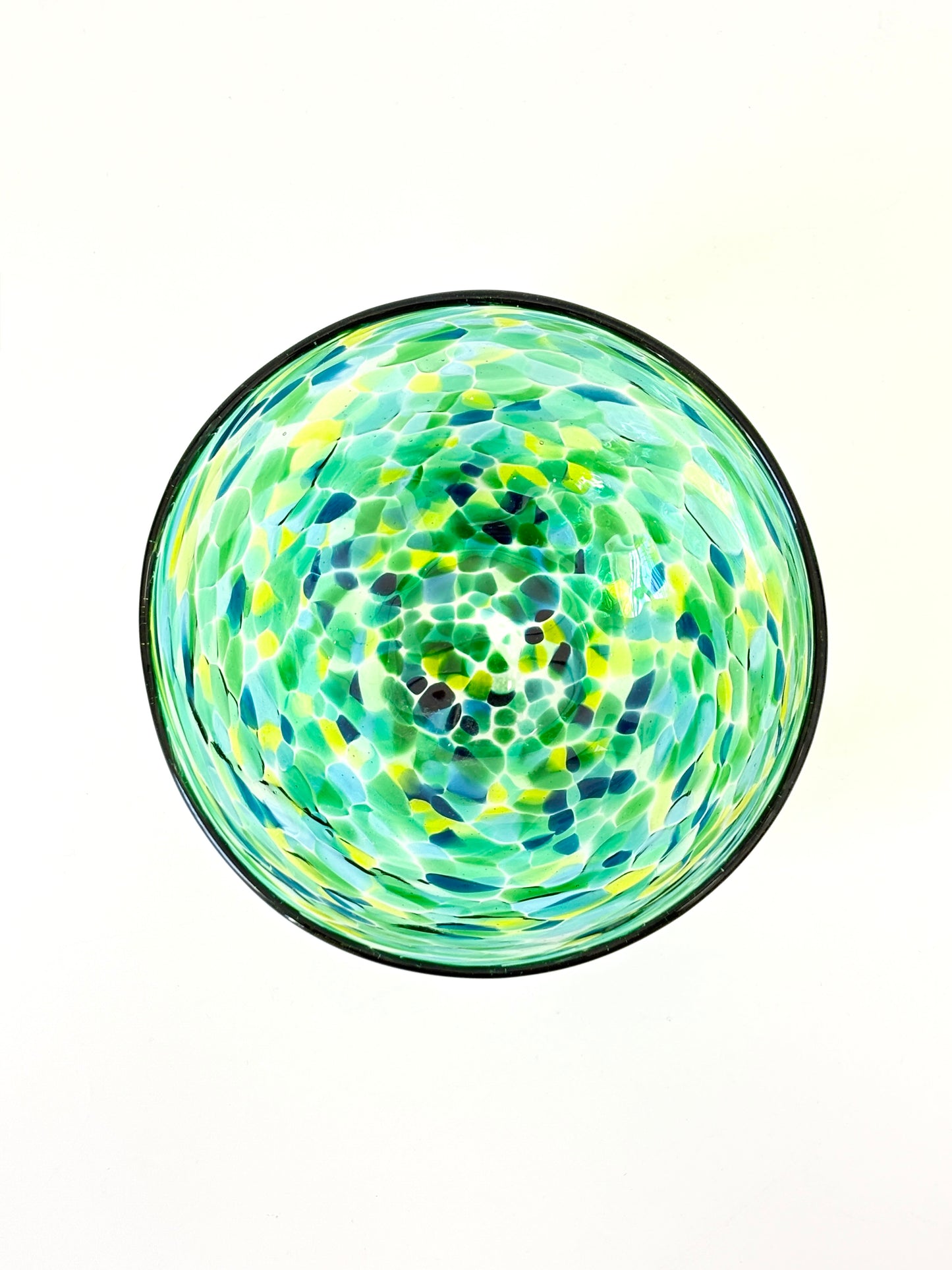 Handblown Glass Lolly Bowl - Green