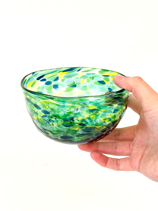 Handblown Glass Lolly Bowl - Green