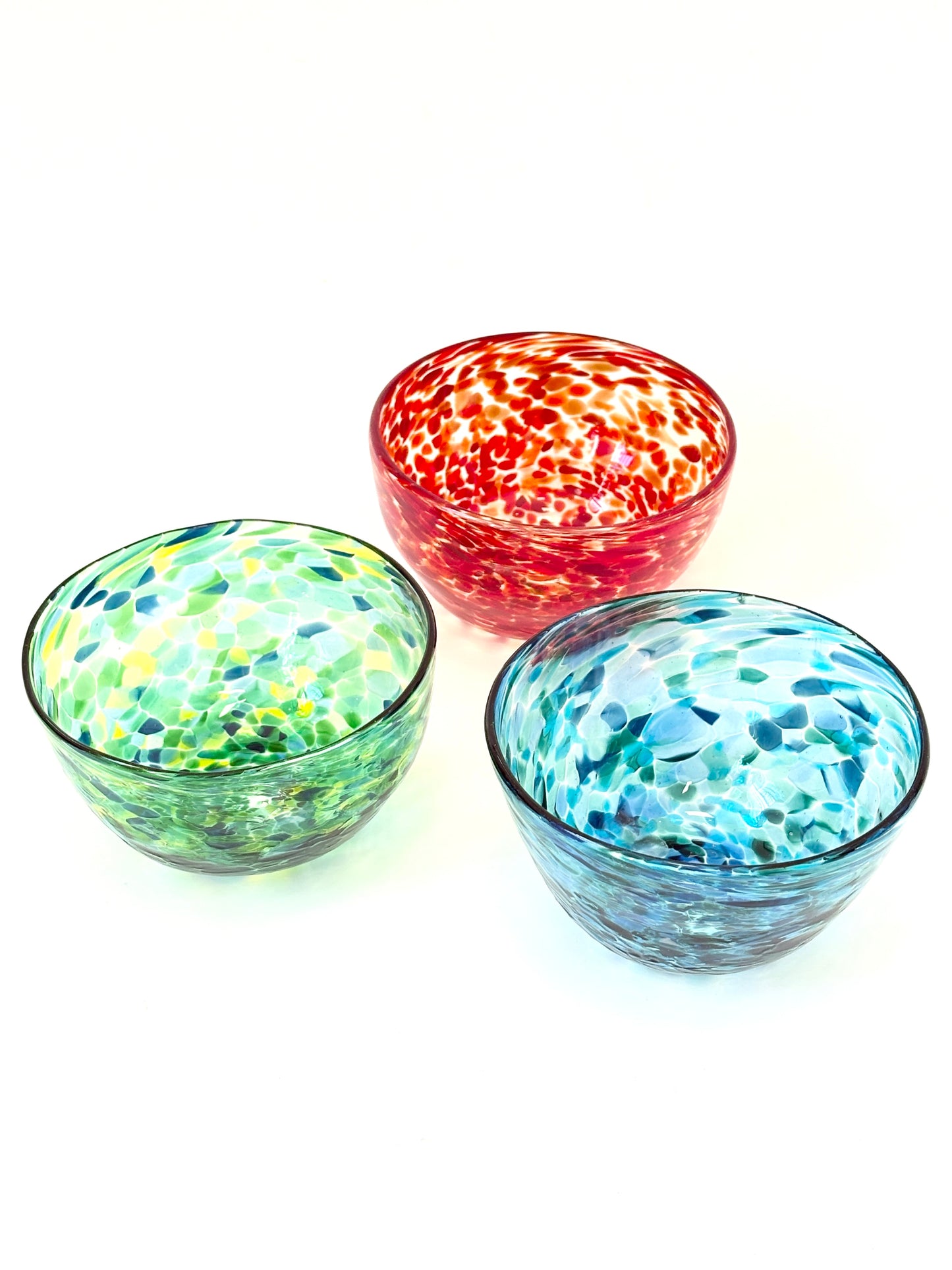Handblown Glass Lolly Bowl - Green