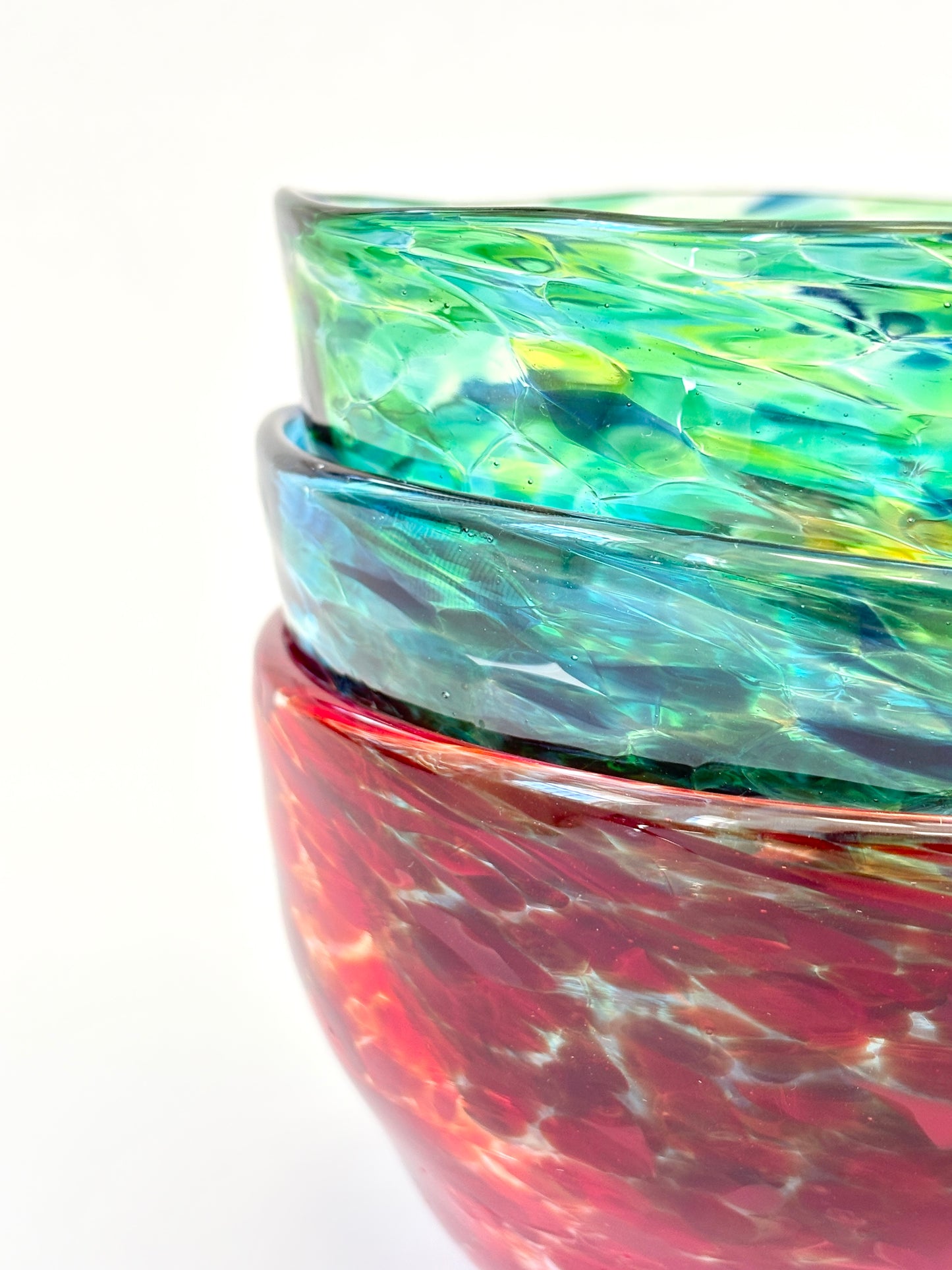 Handblown Glass Lolly Bowl - Green