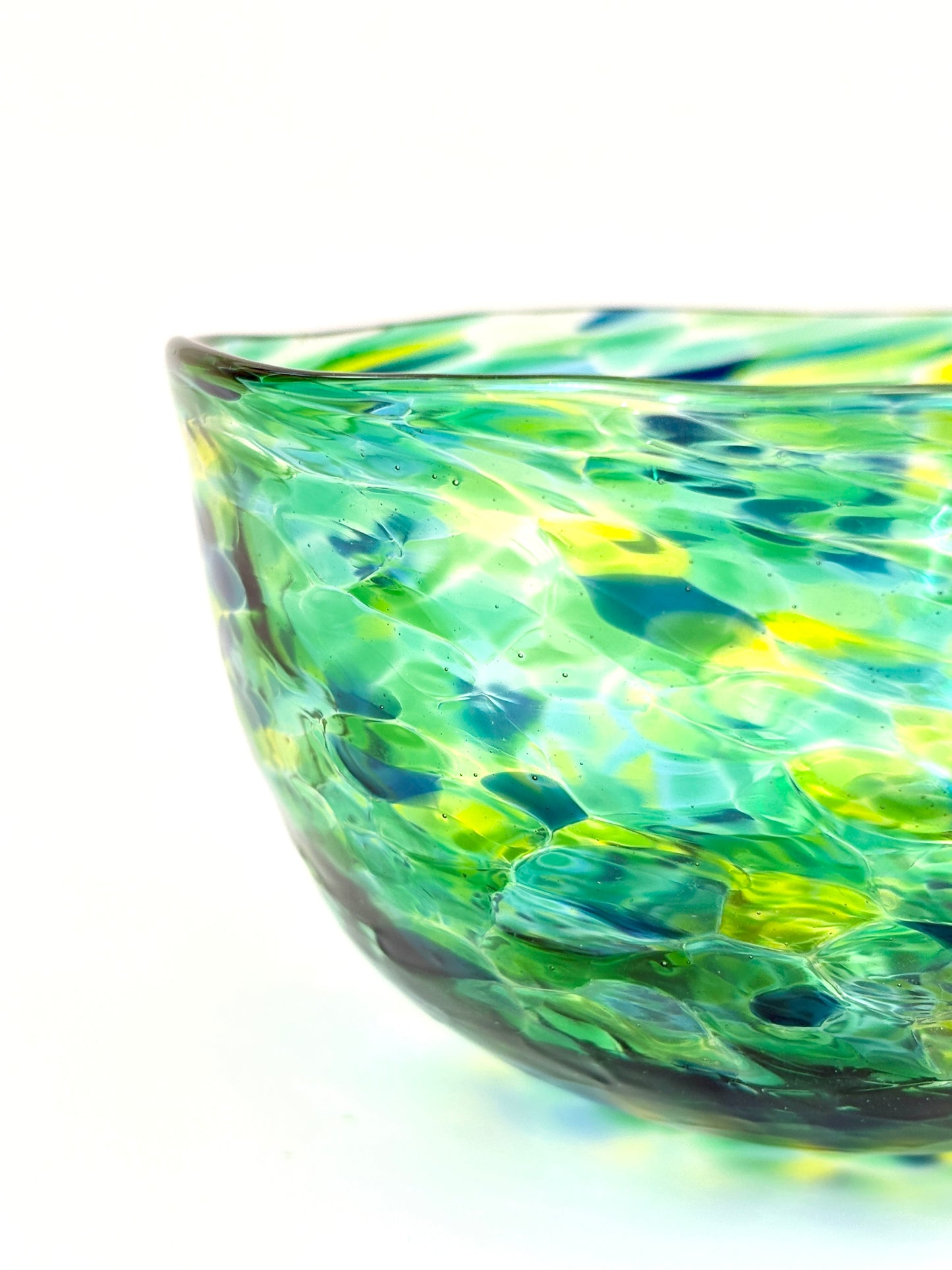 Handblown Glass Lolly Bowl - Green