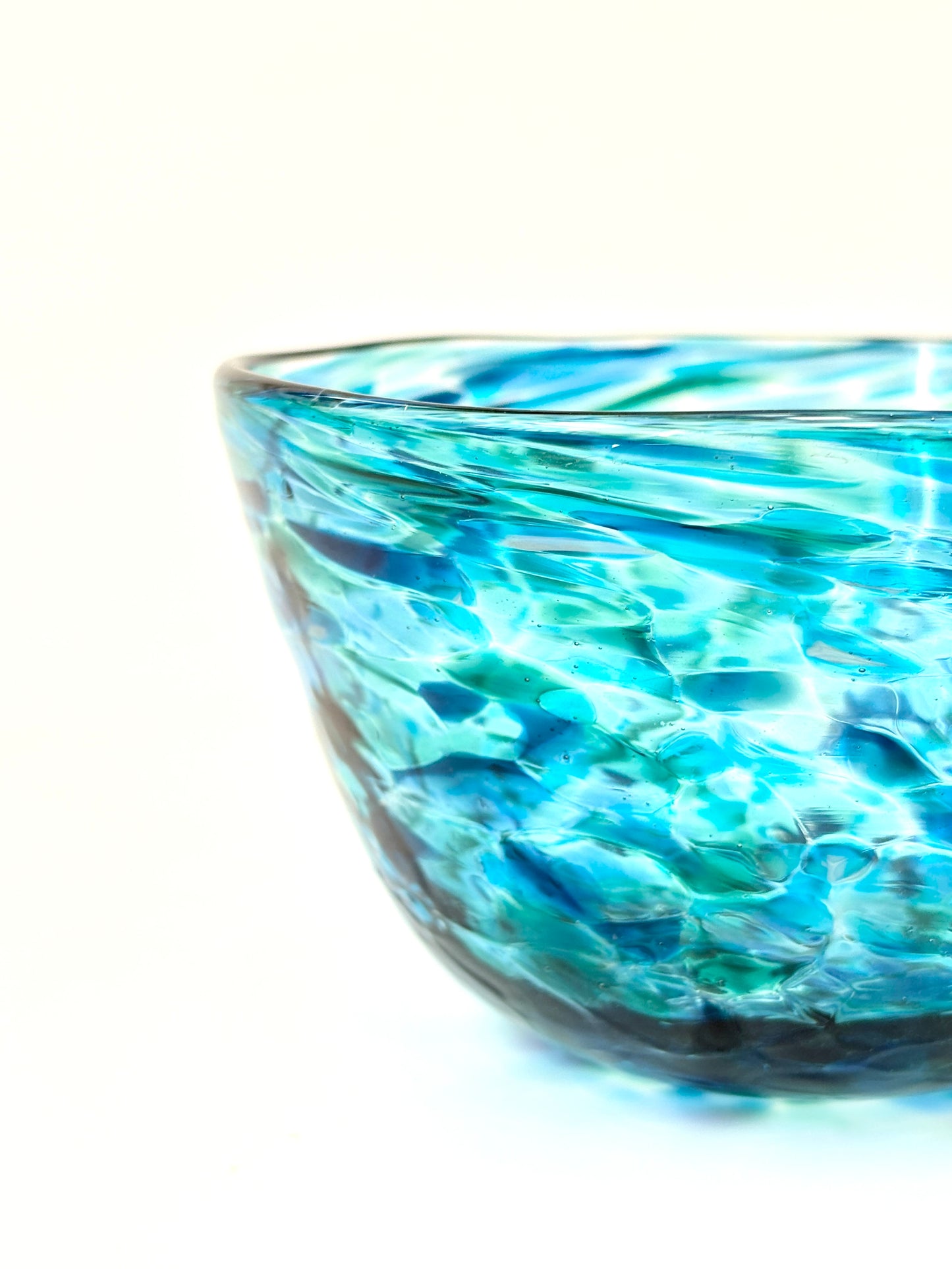 Handblown Glass Lolly Bowl - Ocean