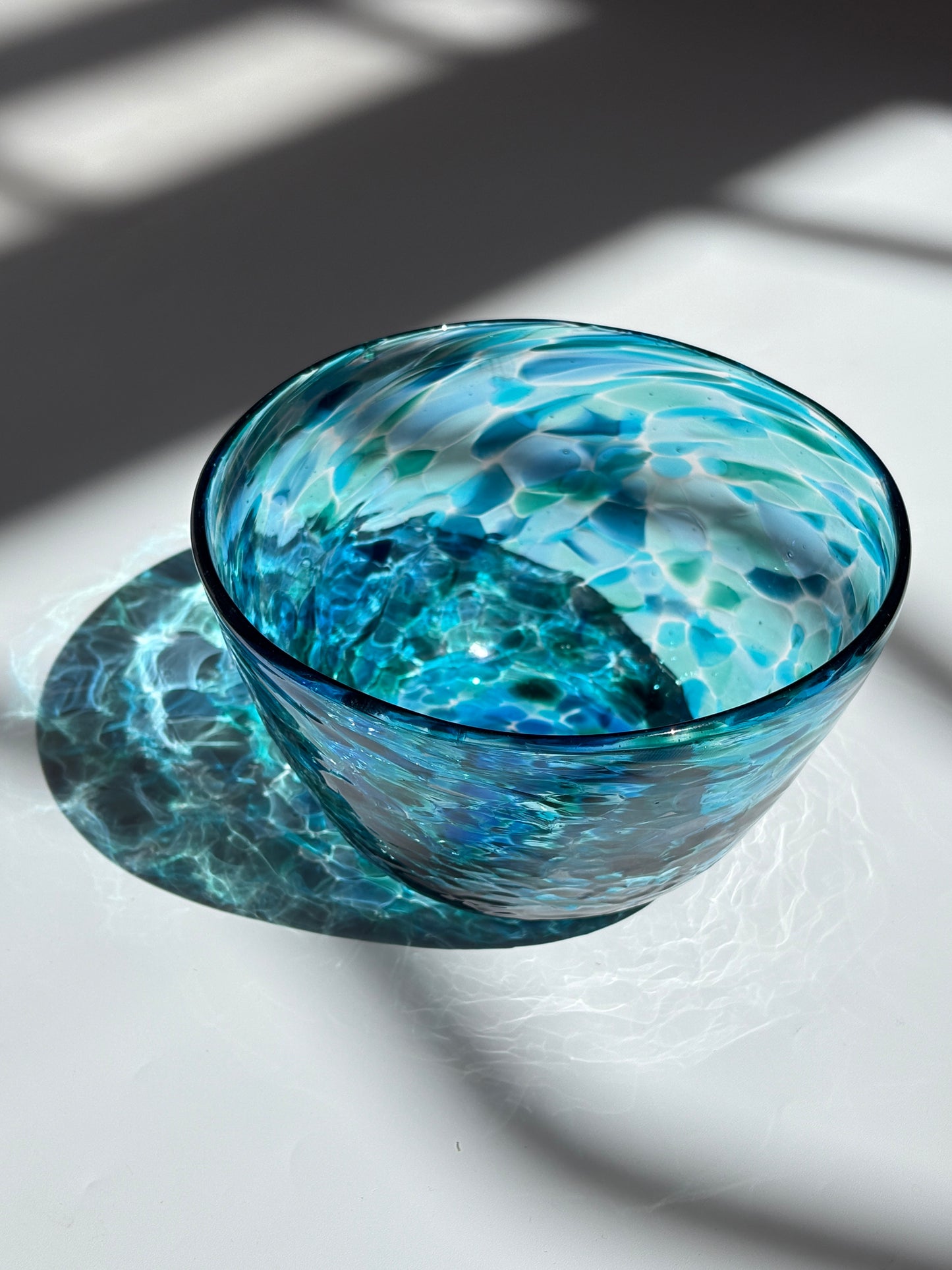 Handblown Glass Lolly Bowl - Ocean