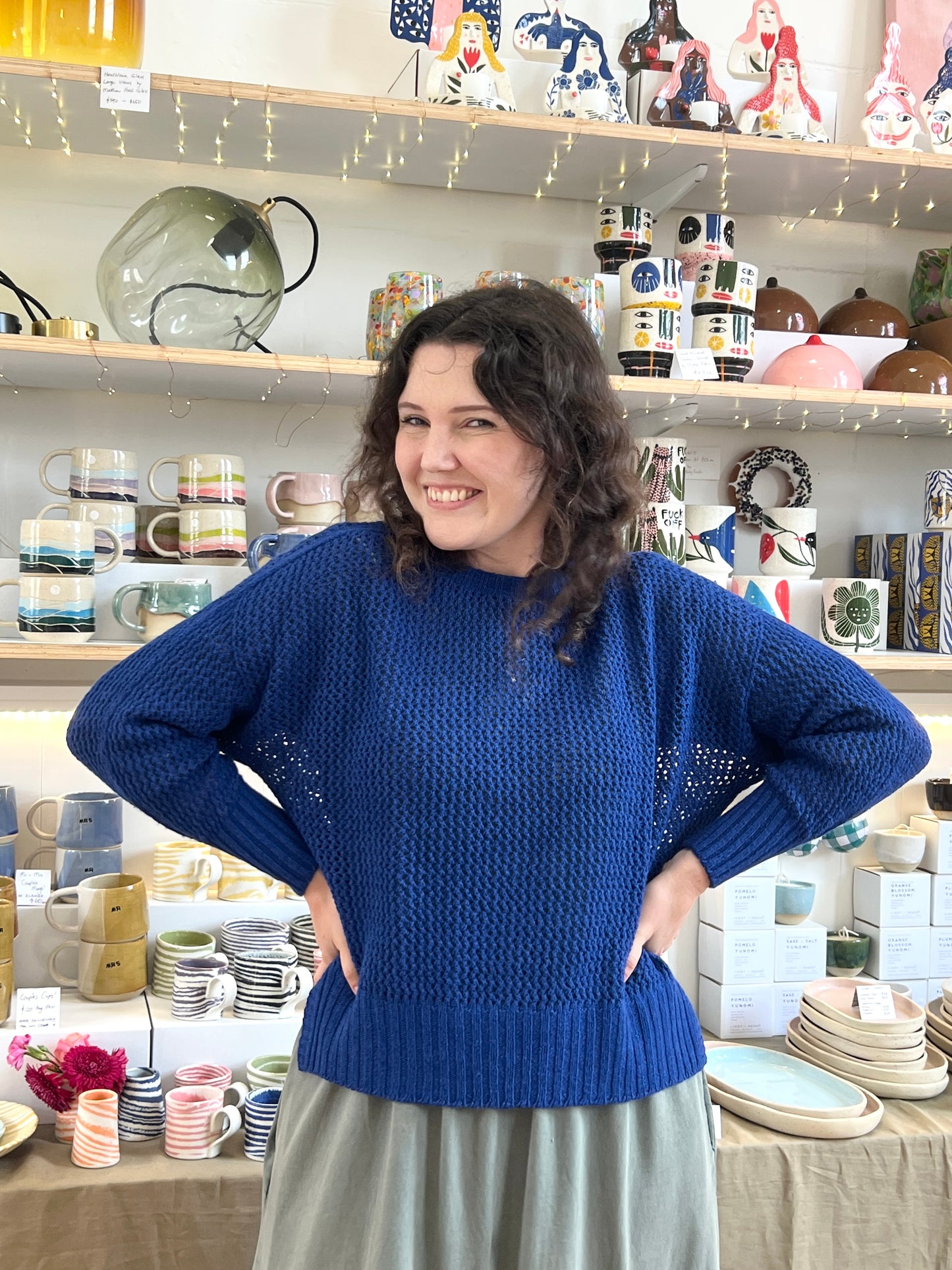 Cherry Red 'Lax' Jumper - Cotton/Merino blend