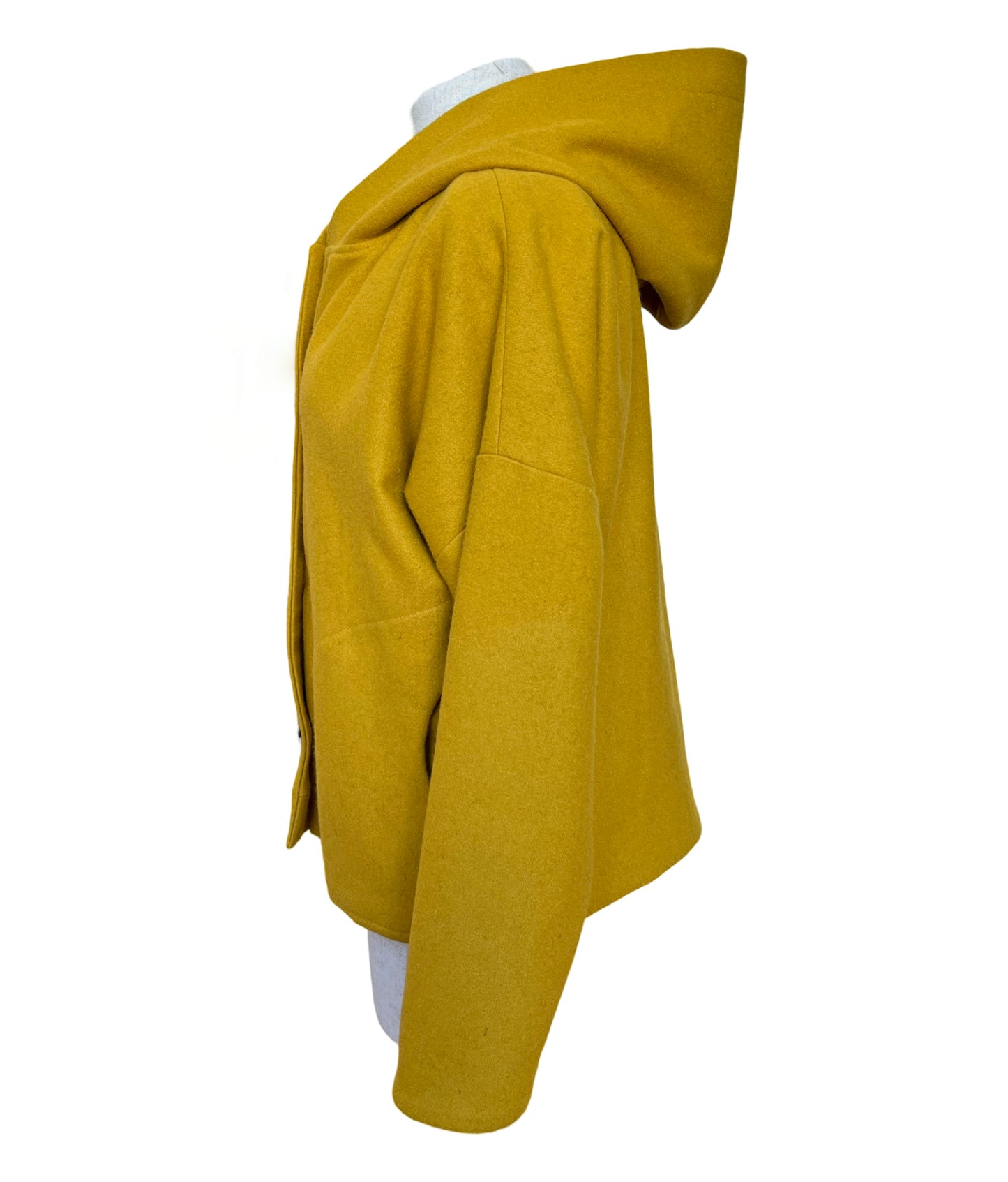 "Ava" Wool Blend Jacket - Yellow Mustard