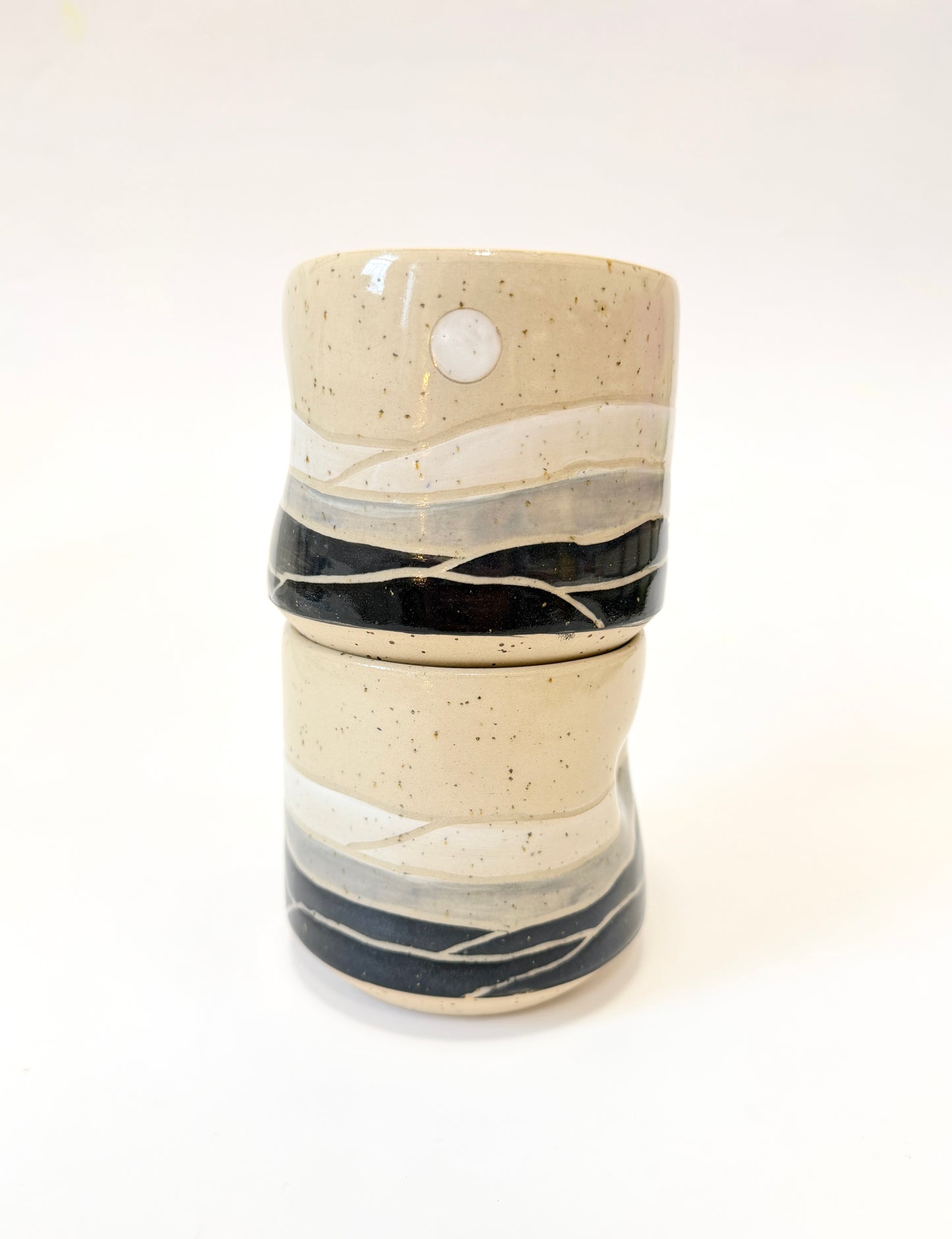 Ceramic Landscape Tumbler - Monochrome