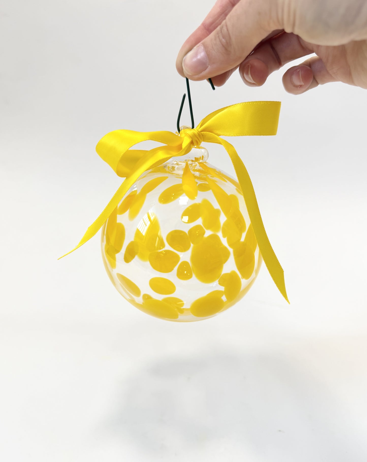 Handblown Glass Bauble - Sunshine Yellow