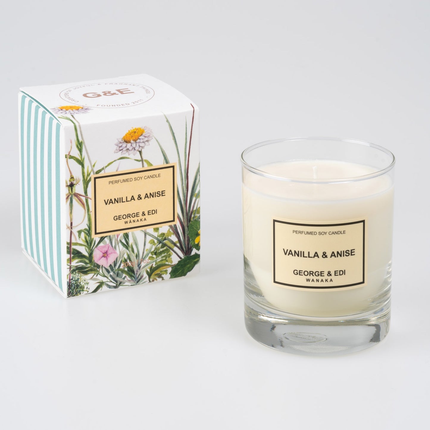 Vanilla & Anise Perfumed Soy candle by George & Edi