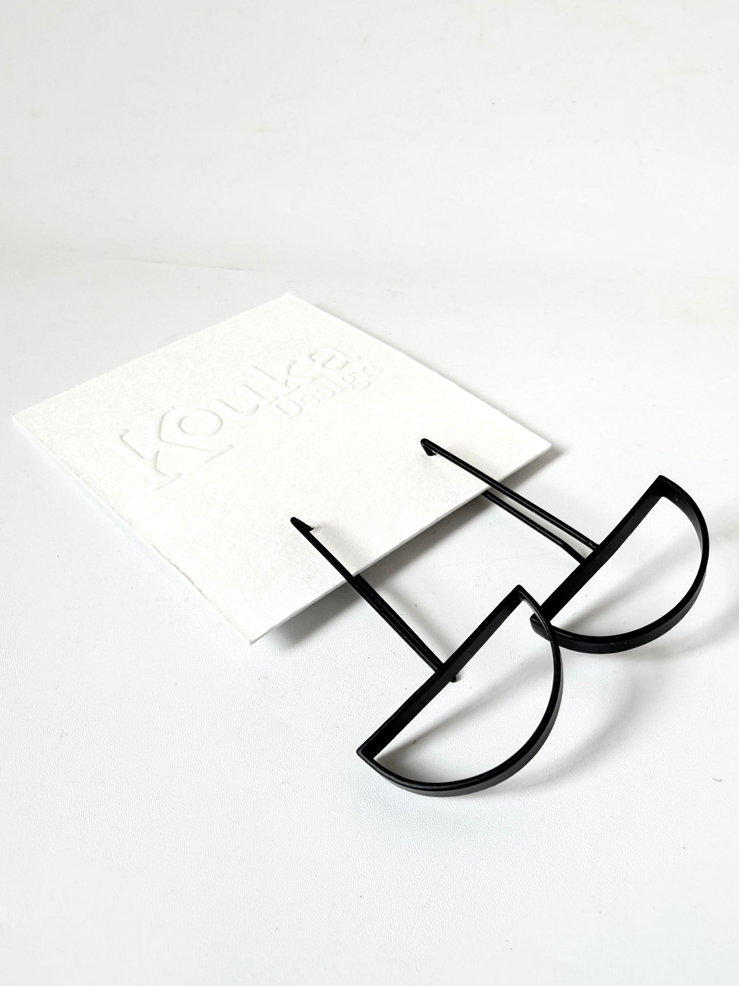 Black Crescent Shape Earrings