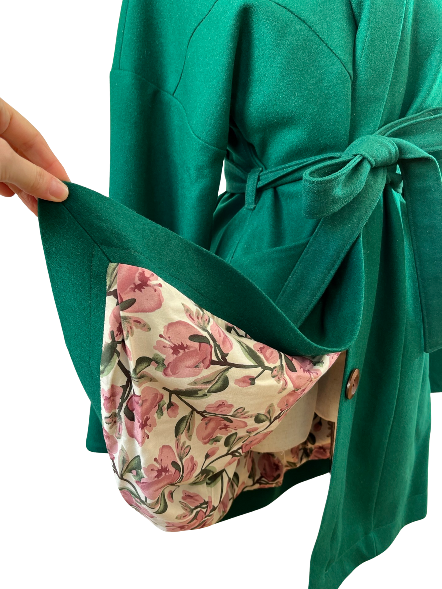 "Tiggy" Wool Blend Coat - Forest Green