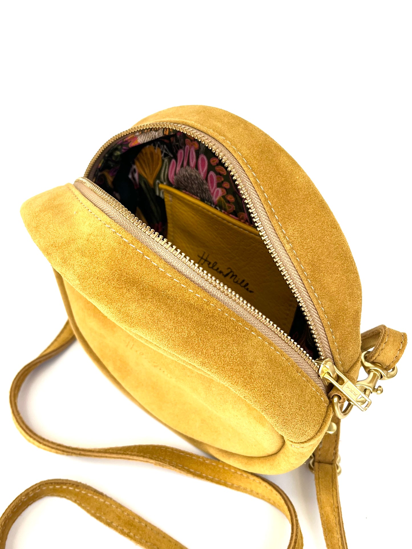 Disc Bag - Mustard Suede