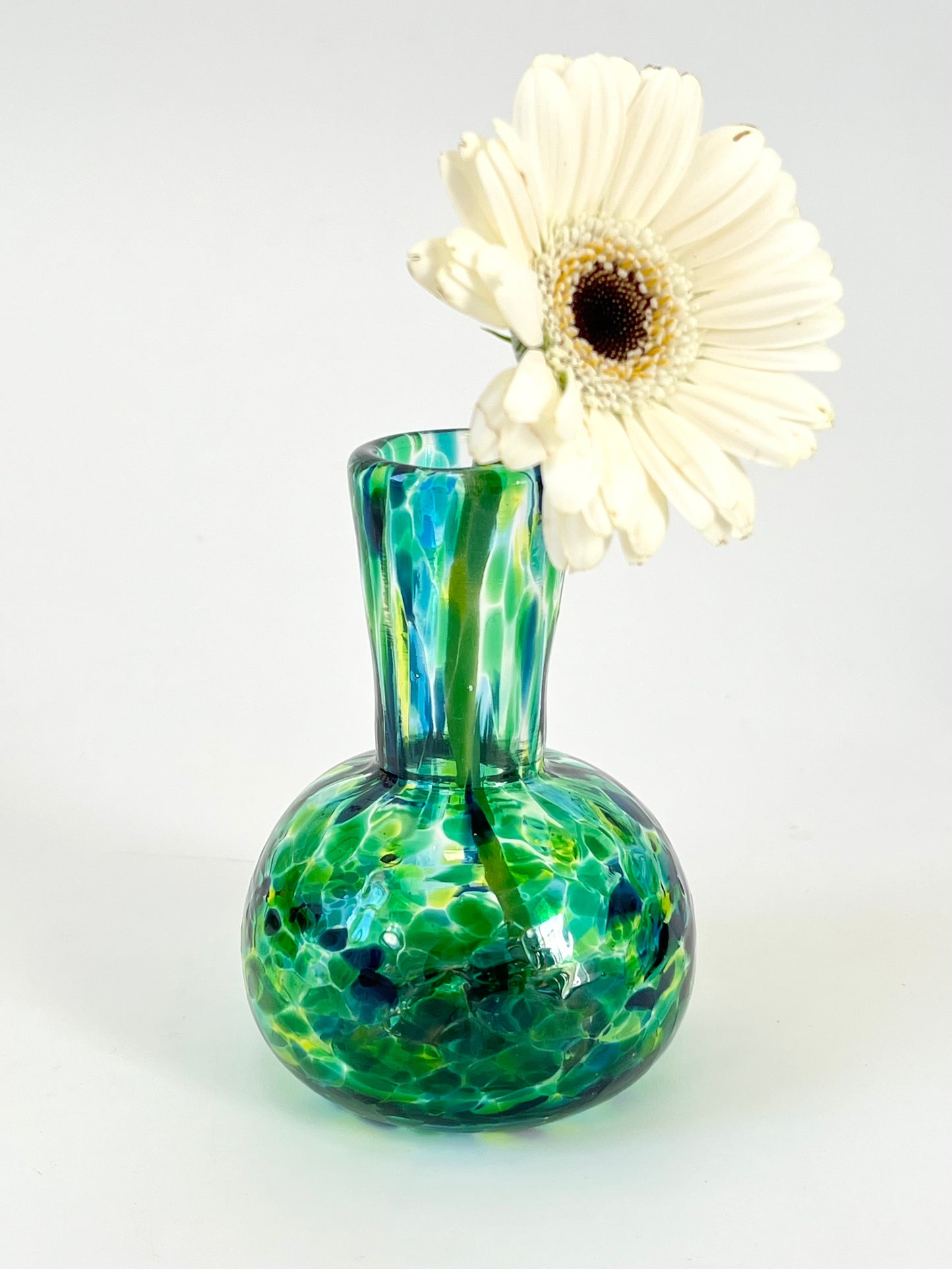 Handblown Glass Diffuser Vase - Sea Green