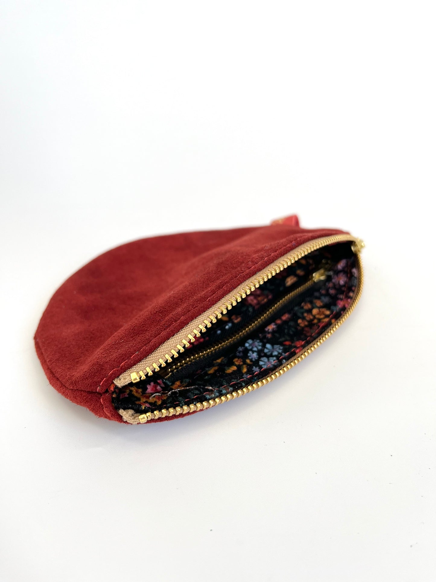 Curved Purse - Jam Suede