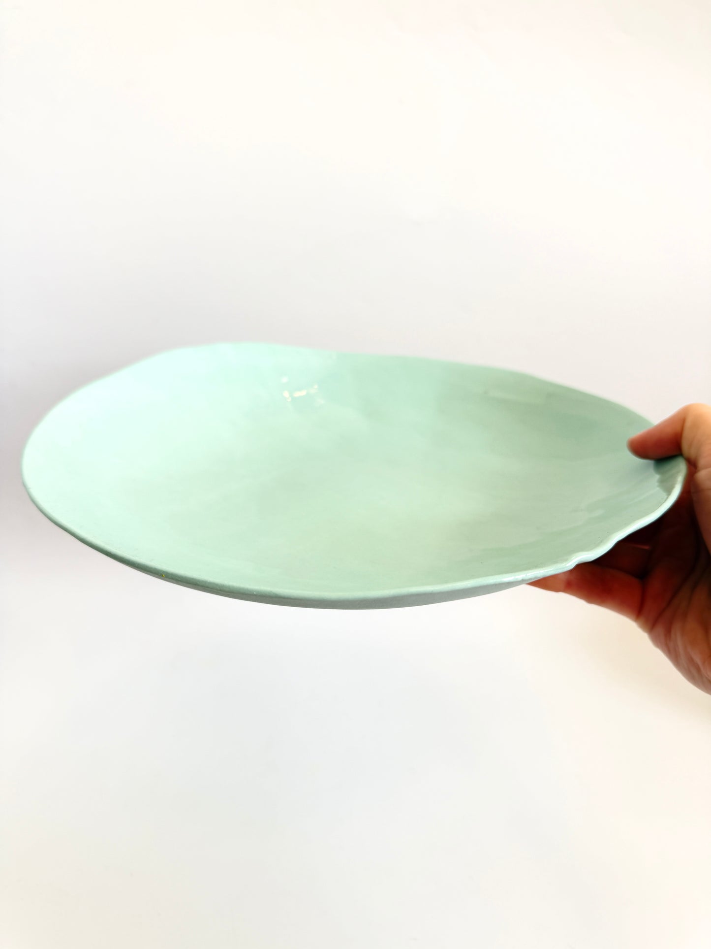 Aqua Blue Bowl - One of a Kind Ceramic - 27cm
