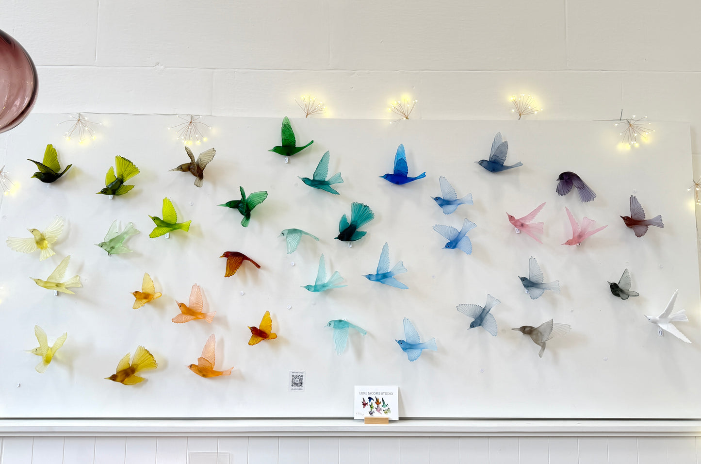 Fantail / Pīwakawaka #2 (Wings Down) - Purple