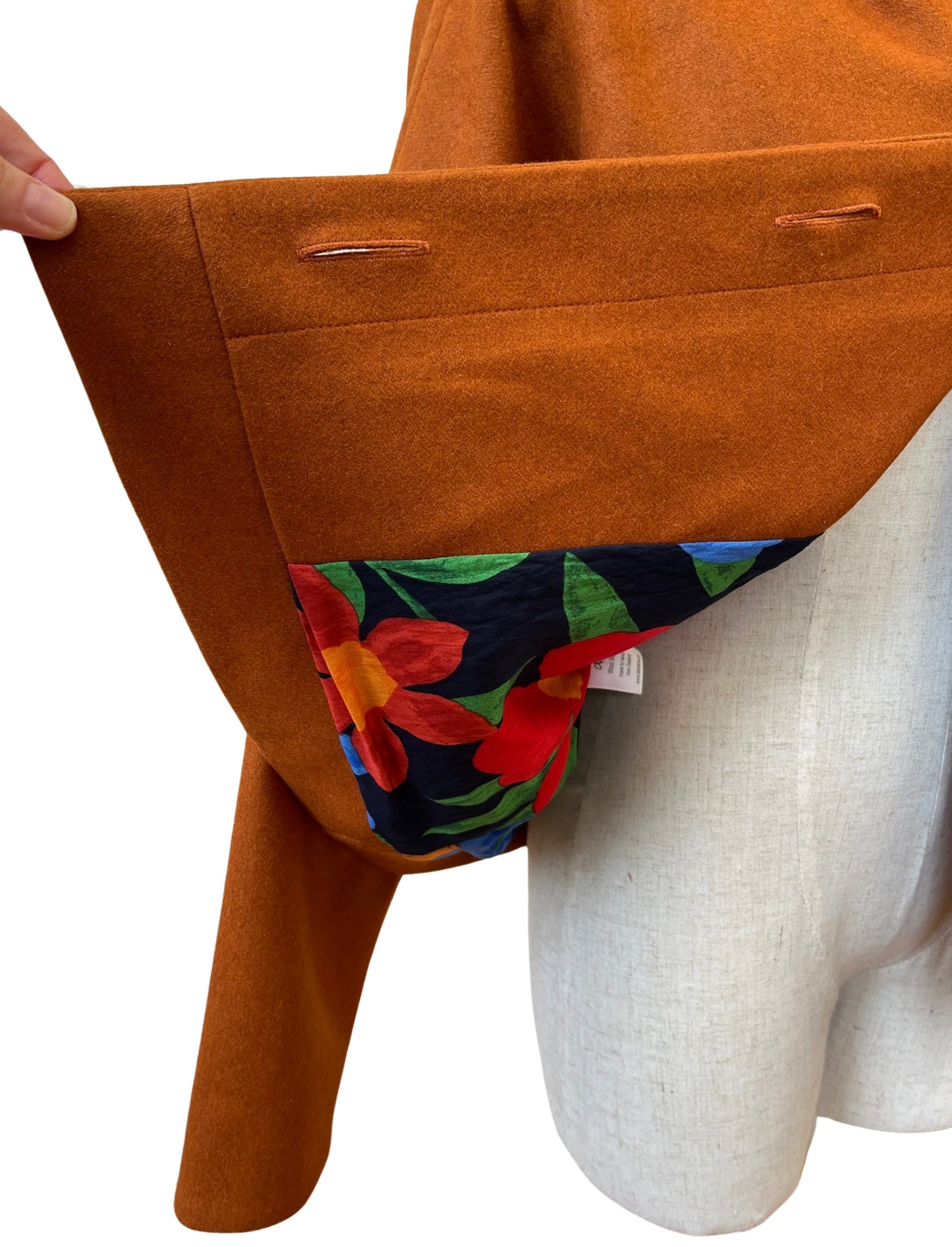 "Ava" Wool Blend Jacket - Burnt Orange