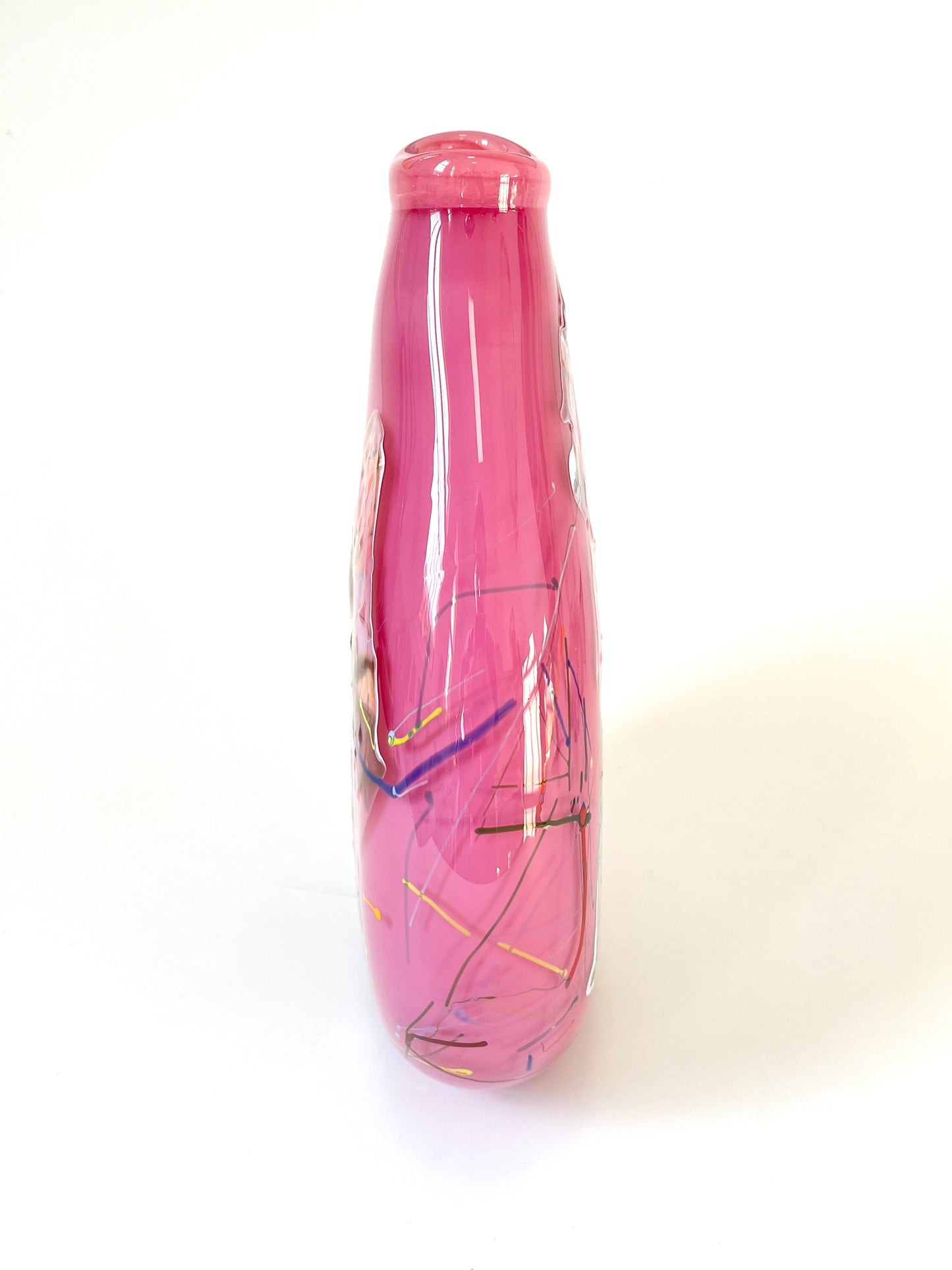 Pink Shard Statement Vase by Grinter Glass