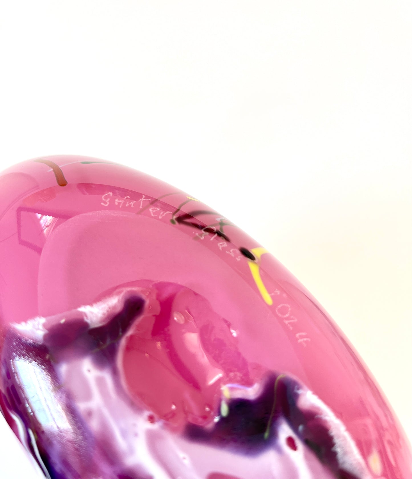 Pink Shard Statement Vase by Grinter Glass