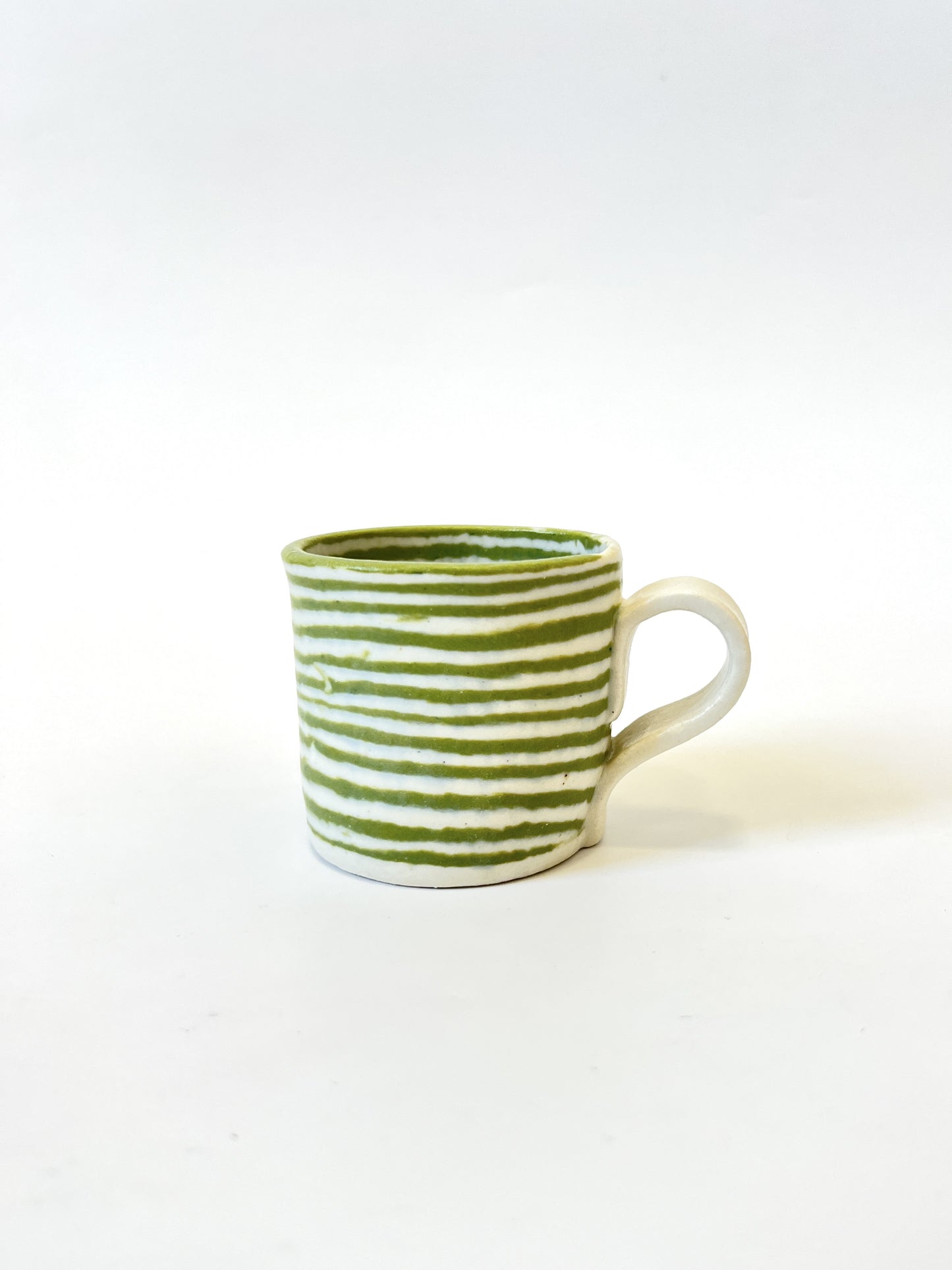 Ceramic Nerikomi Mug - Small - Bright Green