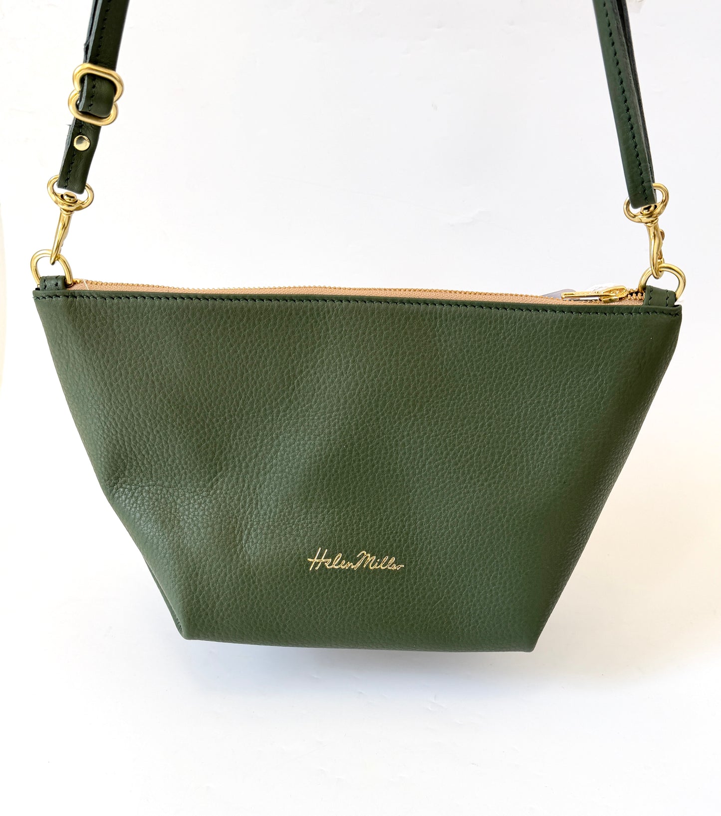 Mini Tuck Leather Handbag - Meadow Green Leather