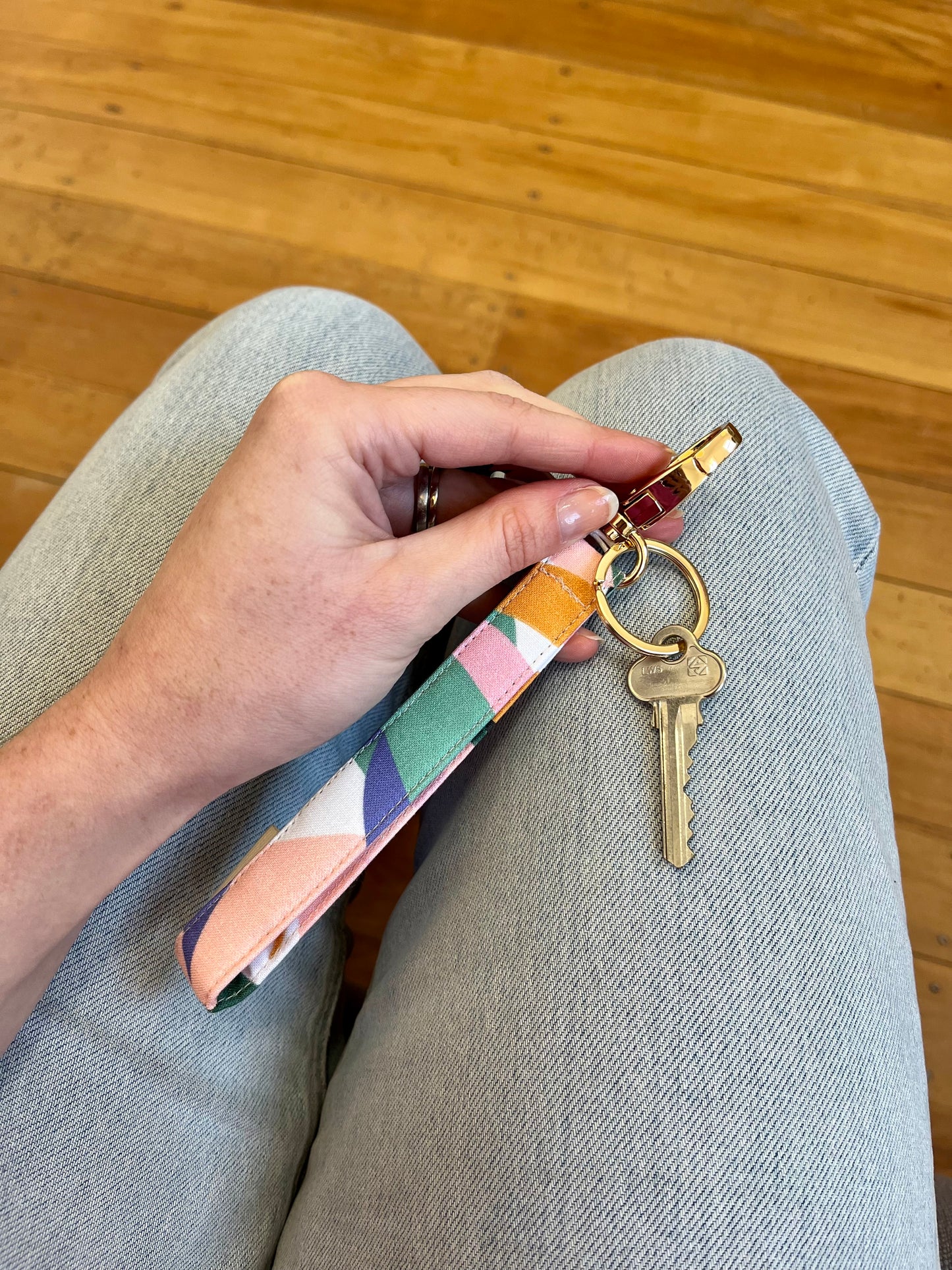 Key Wristlet - Tropical Garden Abstract