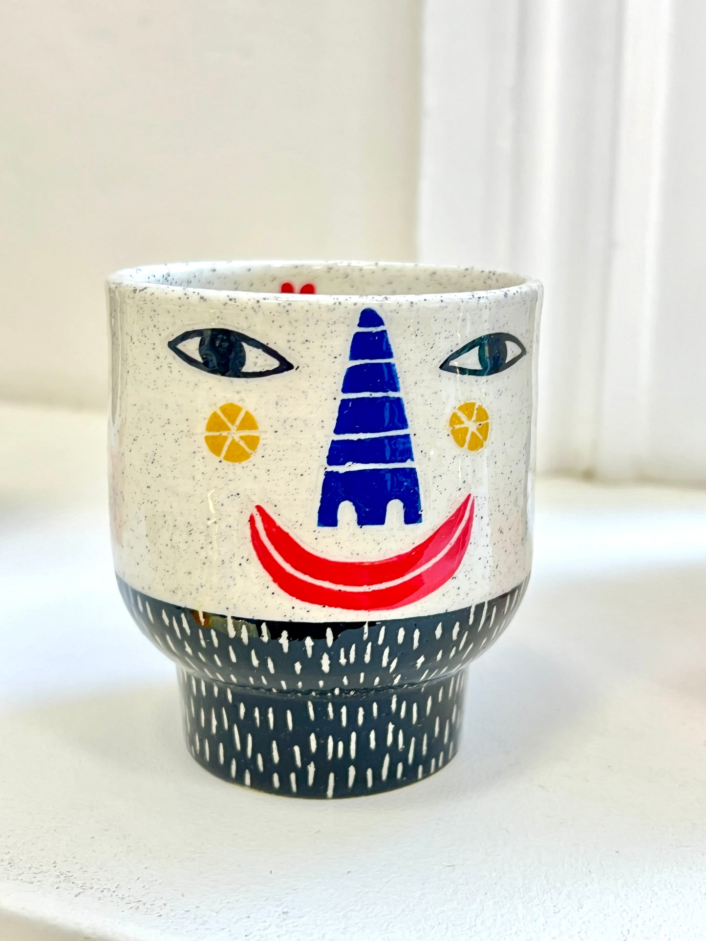 Ceramic Goblet by Studio Soph - Happy / Sad Face