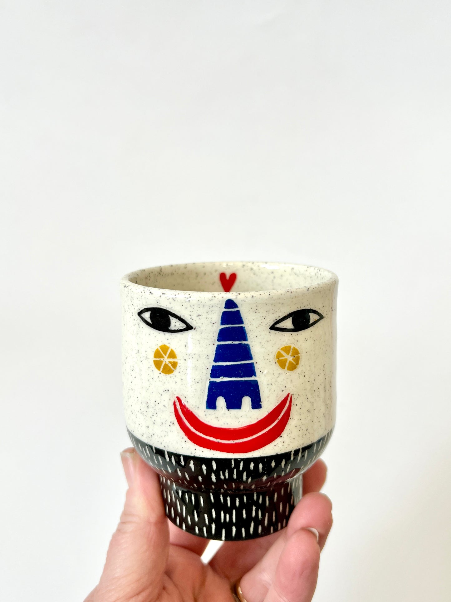 Ceramic Goblet by Studio Soph - Happy / Sad Face