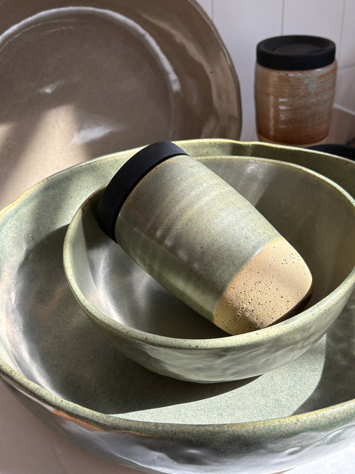 Ceramic Takeaway Cup - Moss