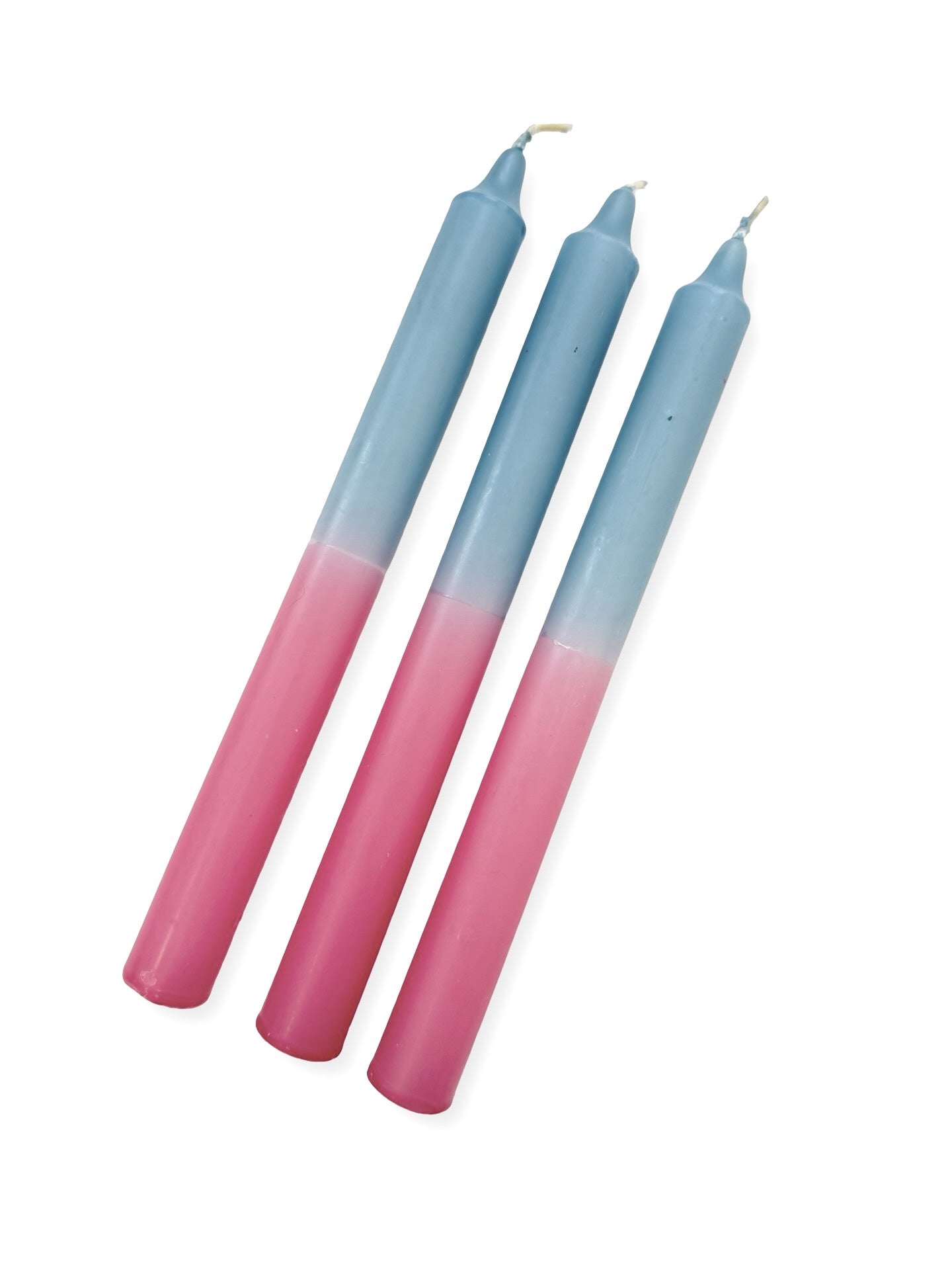 Sky Blue / Rose Pink Two-Toned Candle - 240mm