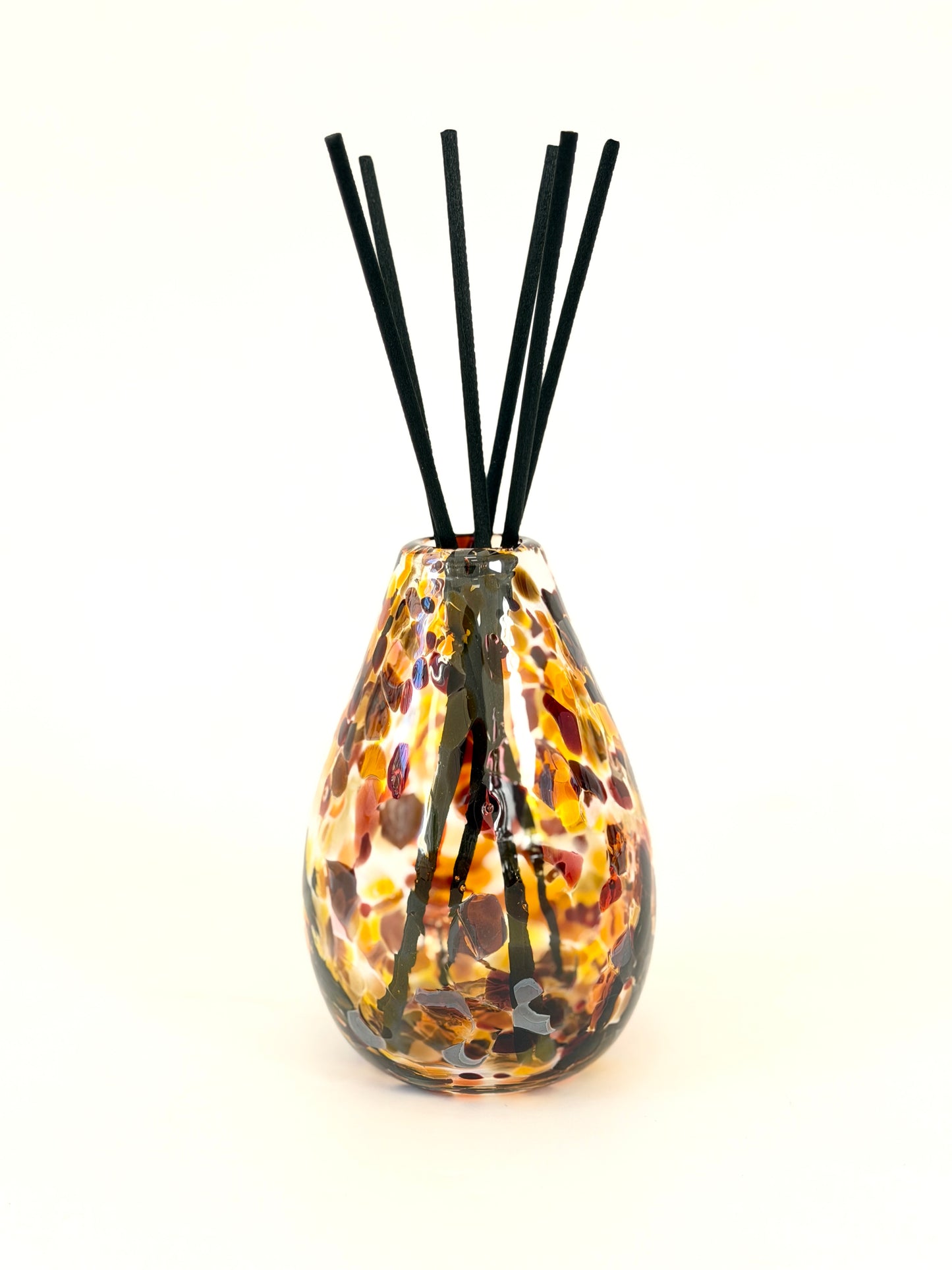 Handblown Glass Diffuser Vase - Tortoiseshell