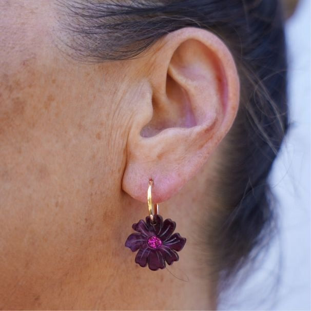 Wildflower Earrings - Ice blue